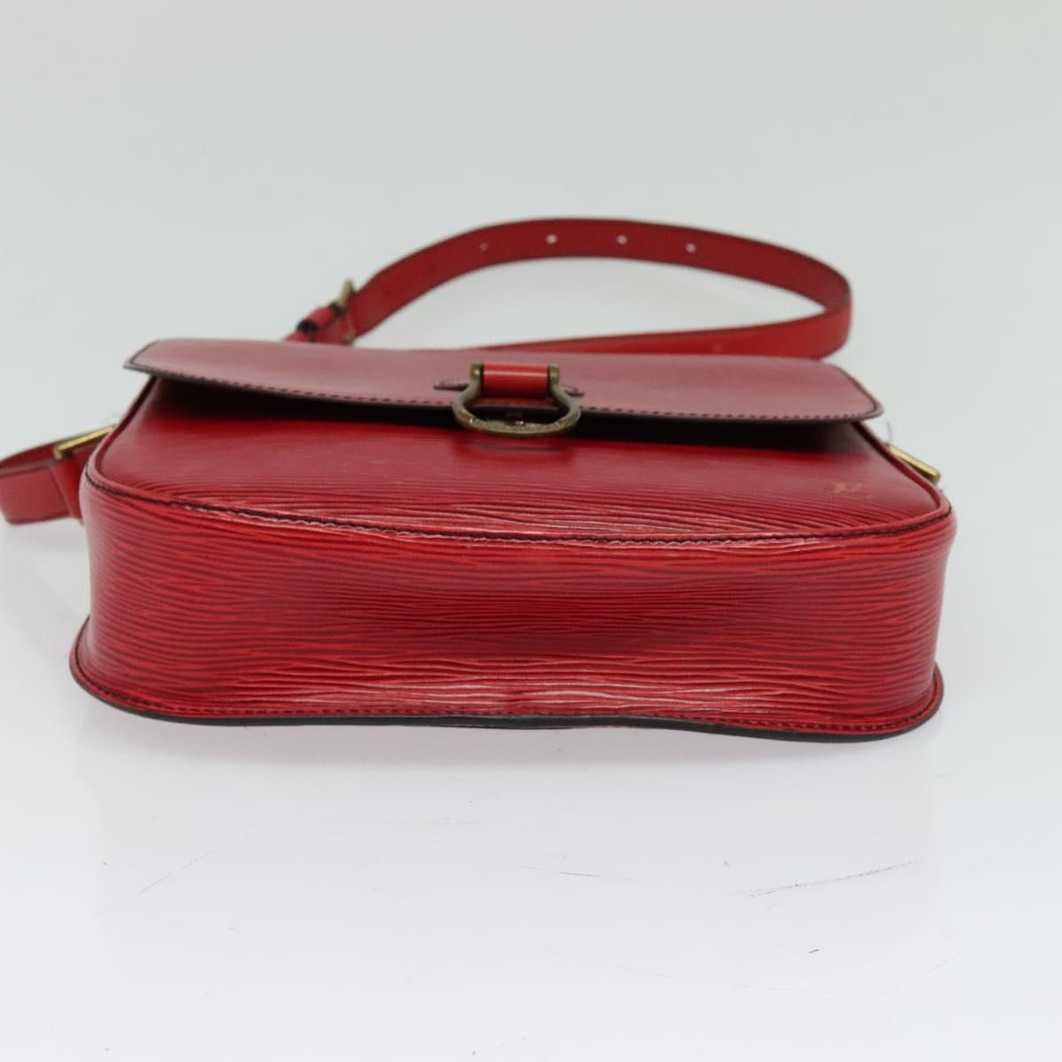 Louis Vuitton Epi Saint Cloud Gm Shoulder Bag Red M 52197 Lv Auth
