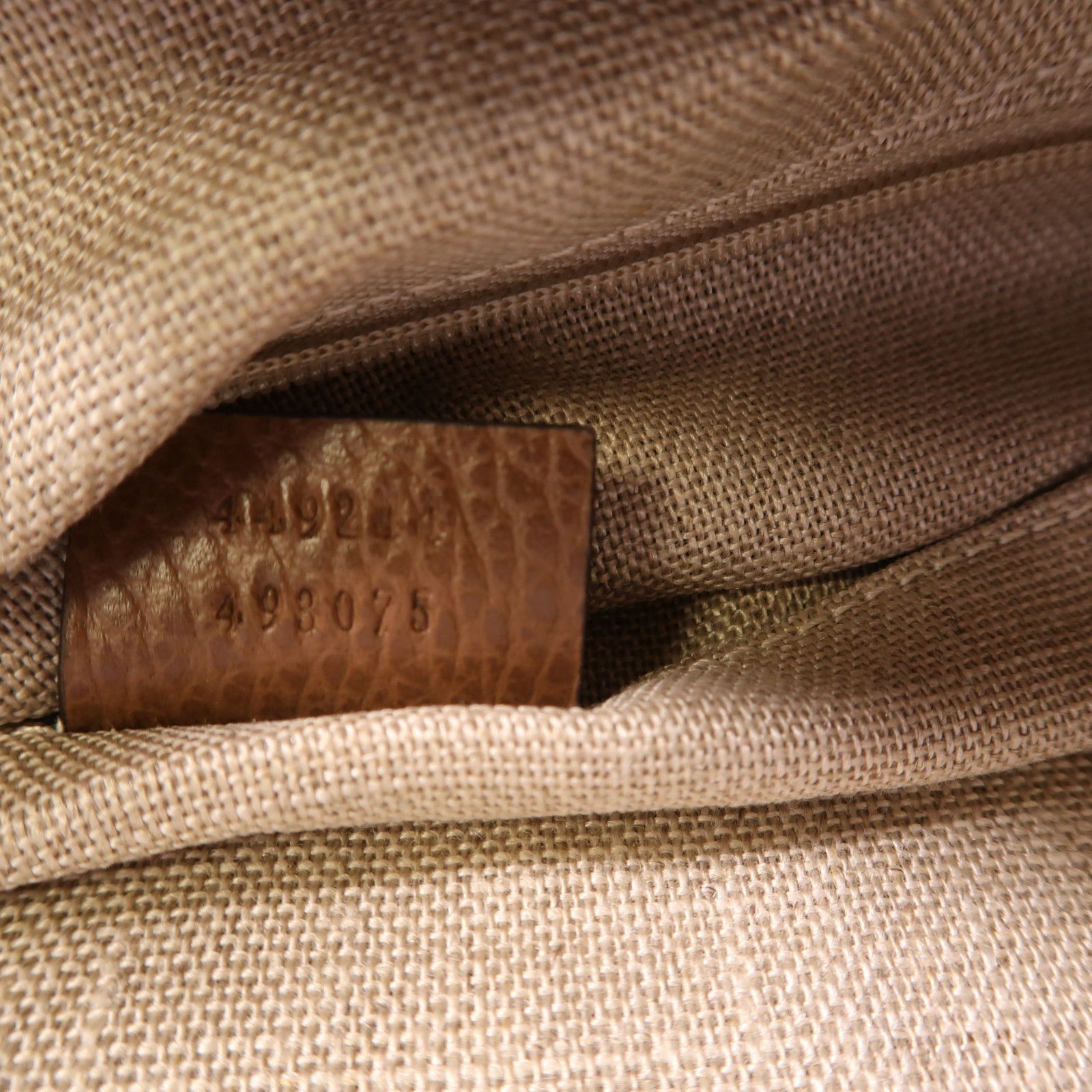 Gucci Canvas Bree Micro Hobo Gold Shoulder Bag Brown Gg Canvas 449244