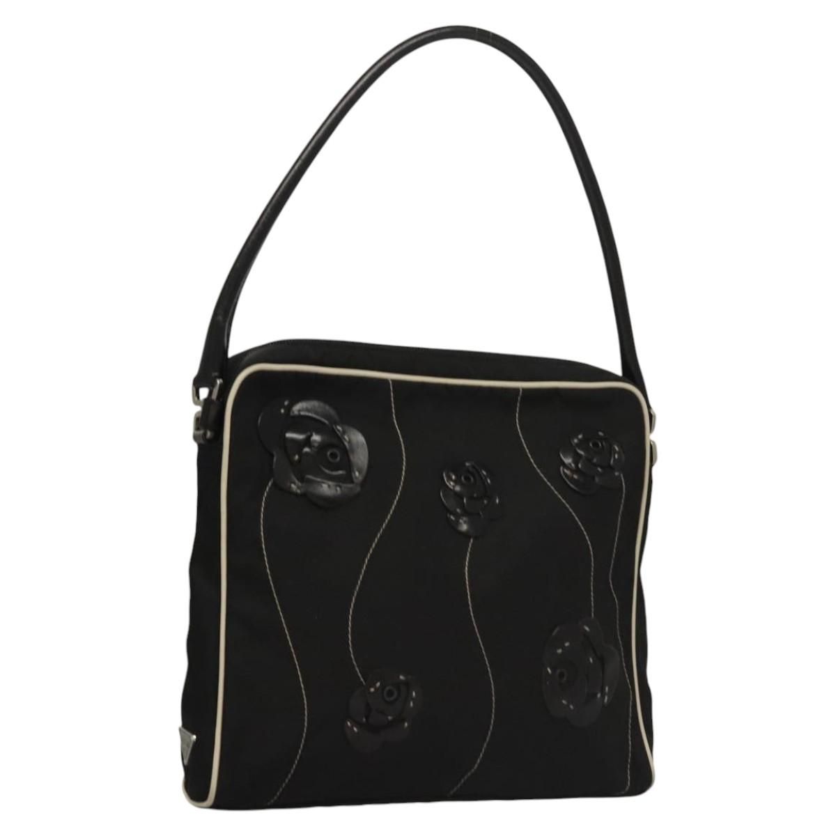 Prada Shoulder Bag Nylon Black Auth