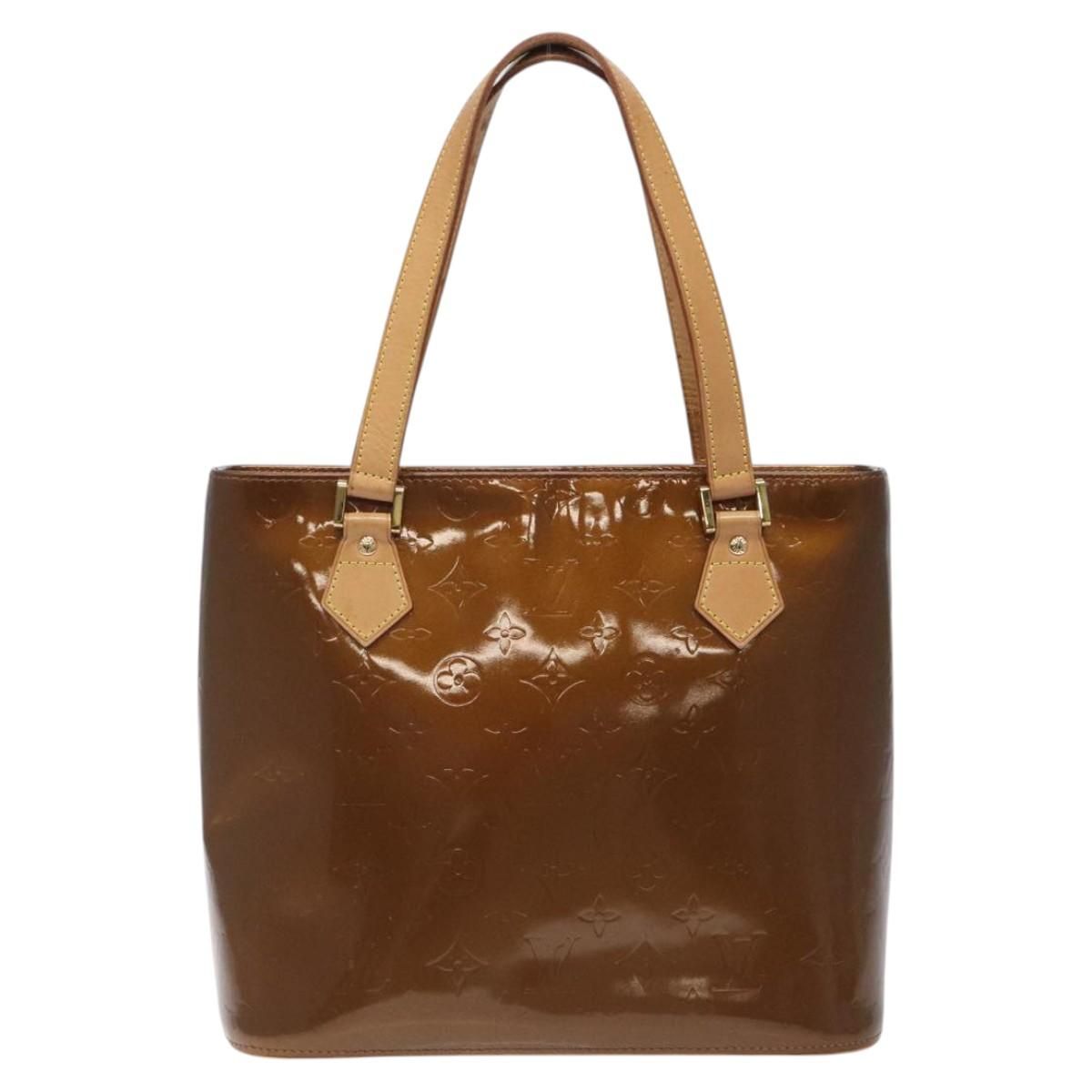 Louis Vuitton Vernis Houston Hand Bag Bronze M 91122 Lv Auth