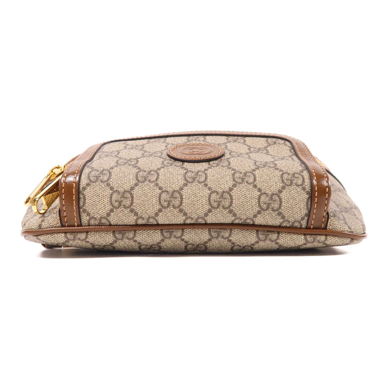 Gucci GG Supreme Monogram Textured Calfskin Retro Interlocking G Belt Bag