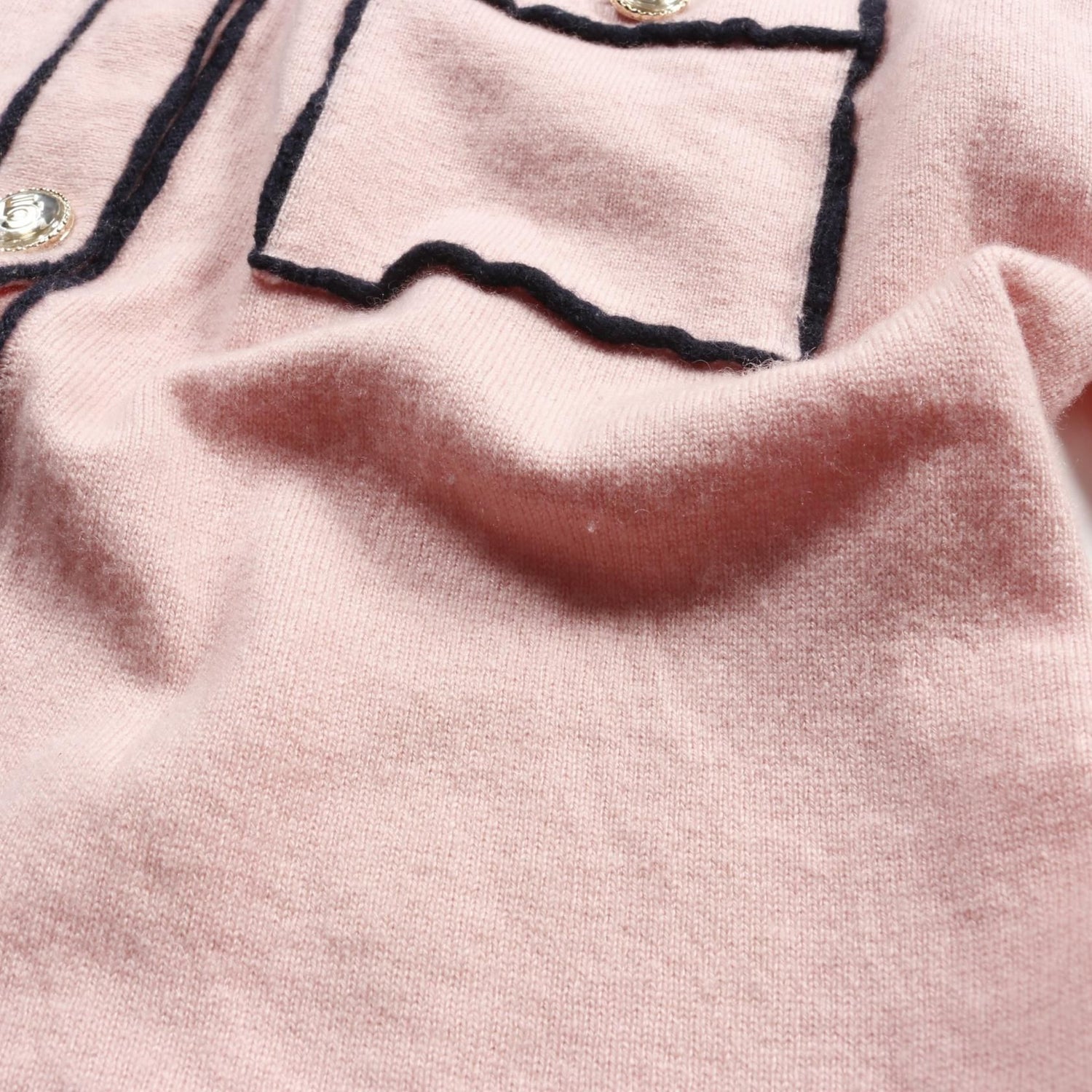 Chanel Pink Navy No 5 Cardigan Cashmere P 70793k 10084