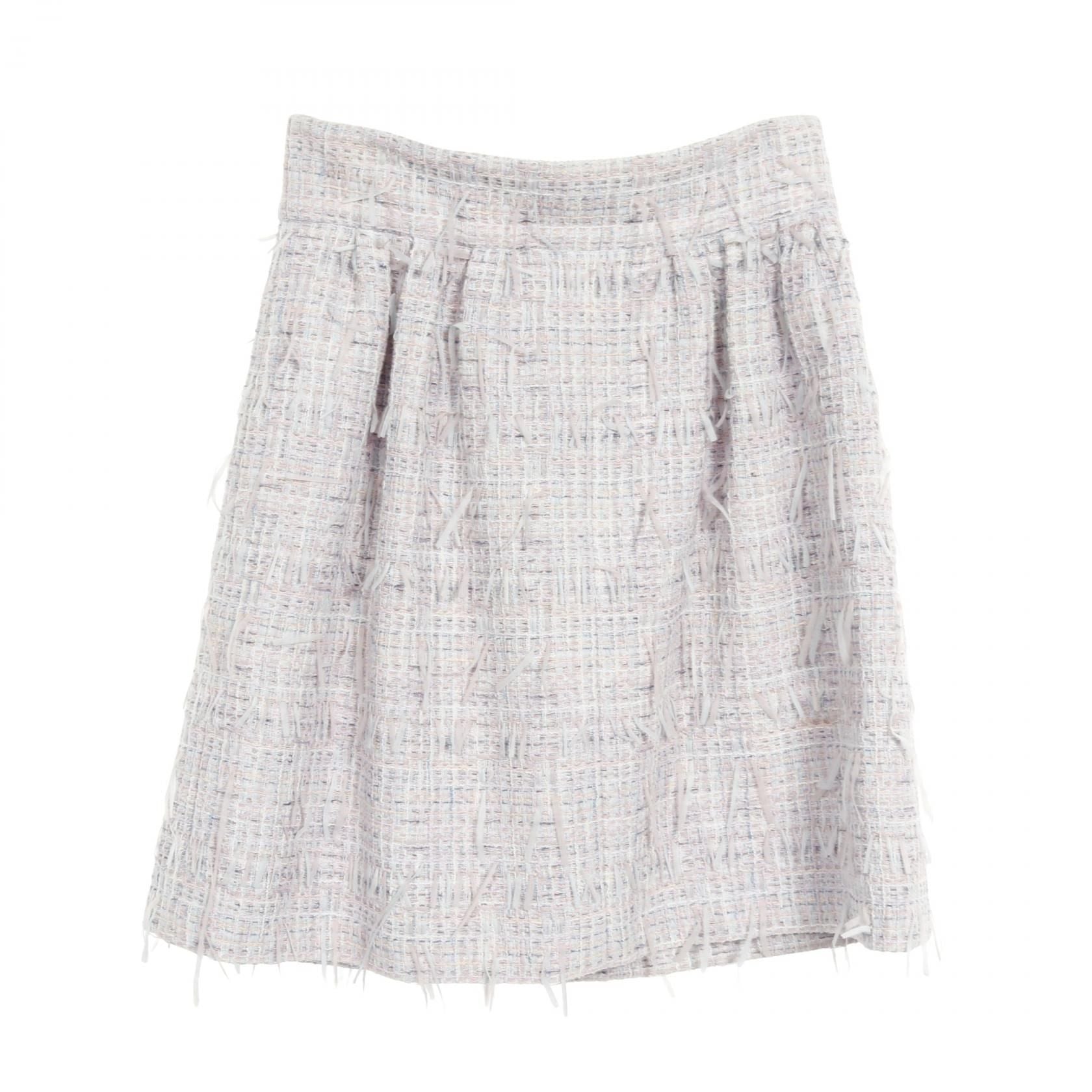 Chanel Purple Multicolor Coco Mark Button Skirt Fabric P 58340