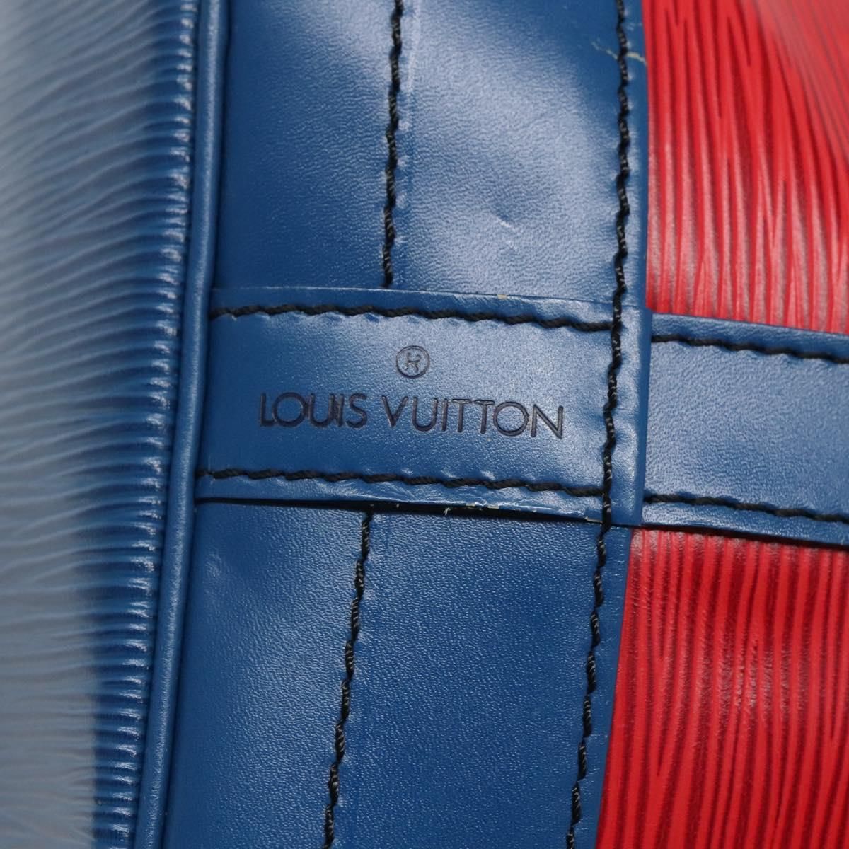 Louis Vuitton Epi Noe Shoulder Bag Bicolor Red Blue M 44084 Lv Auth