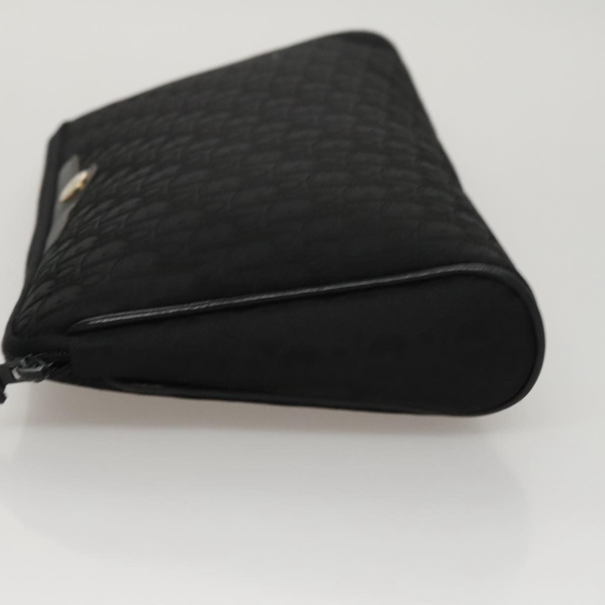 Christian Dior Trotter Canvas Clutch Bag Black Auth