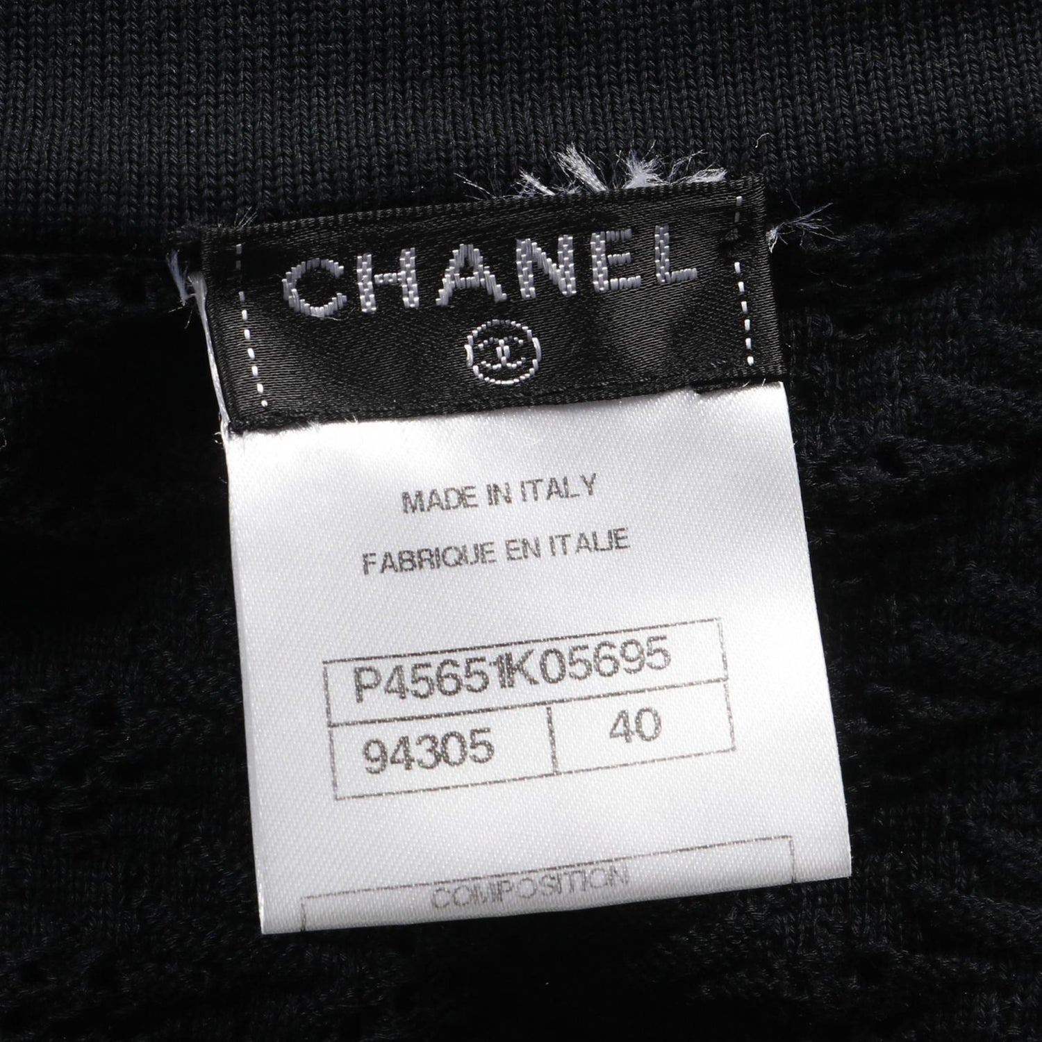 Chanel Black Coco Mark Button Dress Cotton P 45651