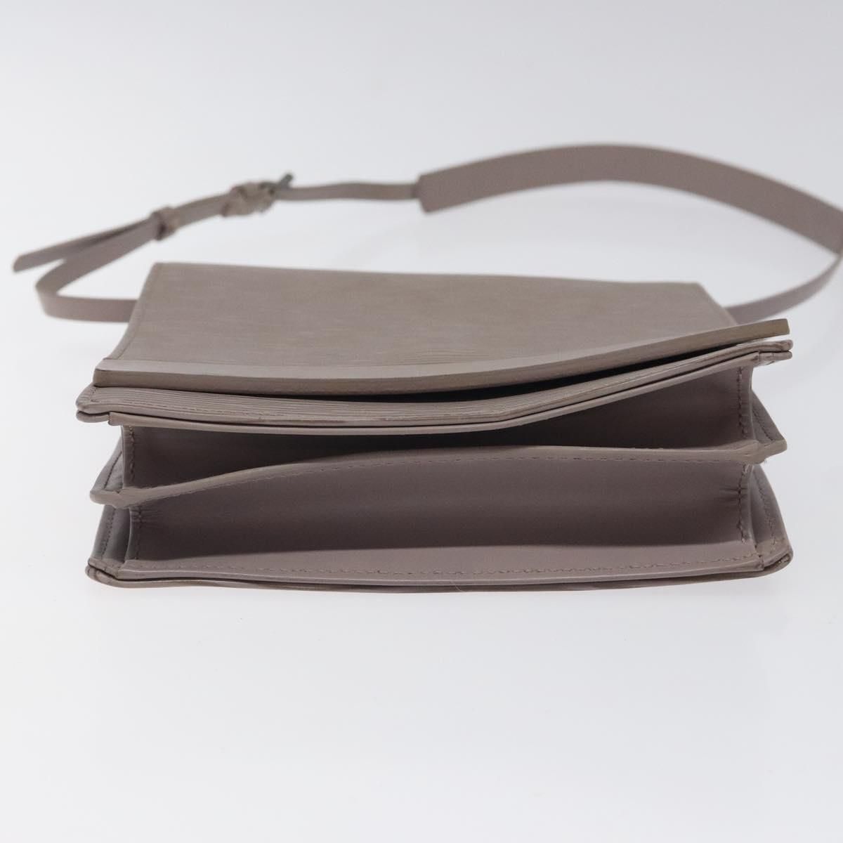 Louis Vuitton Epi Biarritz Shoulder Bag Gray Pepper M 5293c Lv Auth