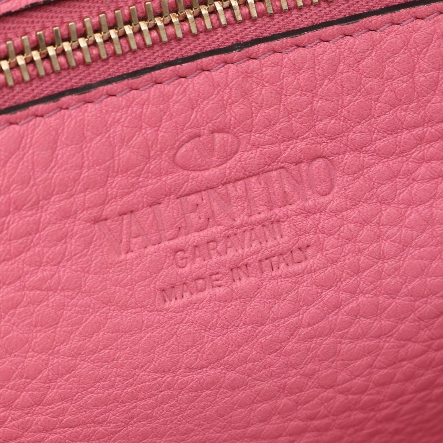 Valentino Rock Studs Tote Bag Pink Leather