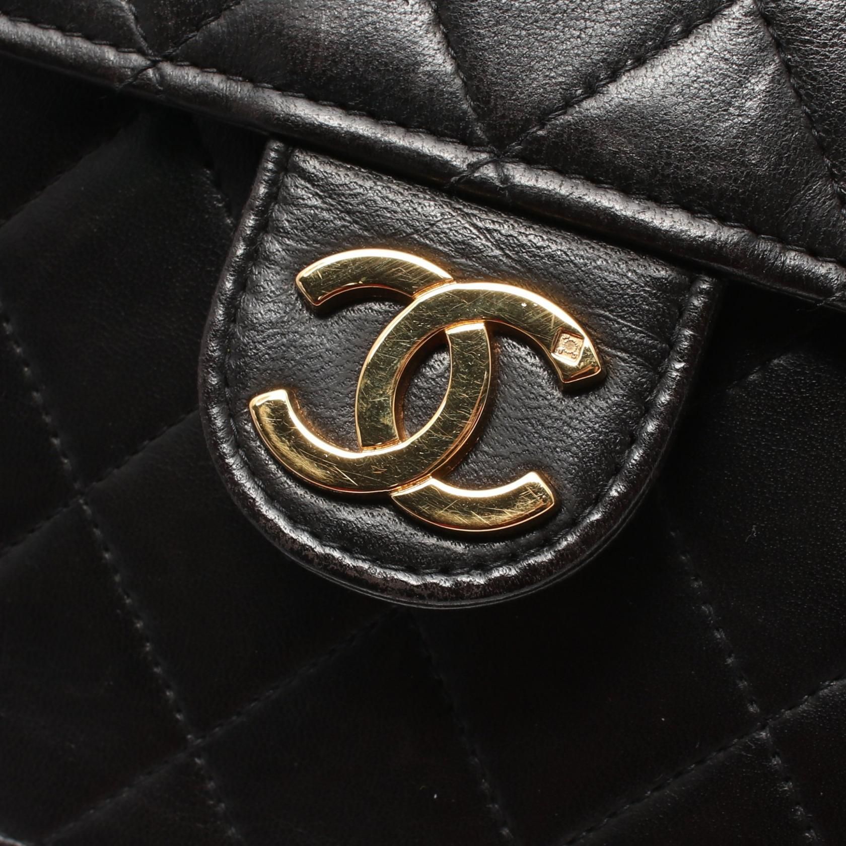 Chanel Lambskin Quilted Medium Single Flap Black