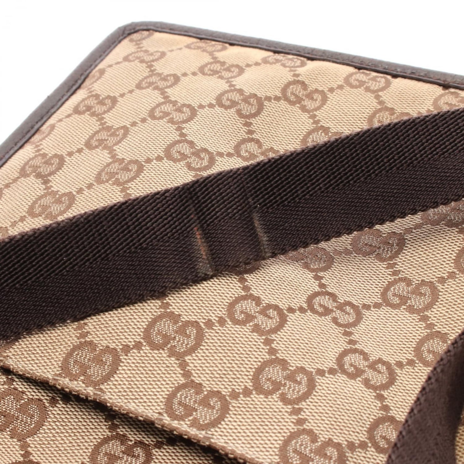 Gucci Gg Canvas Shoulder Bag Beige Brown Canvas 27639
