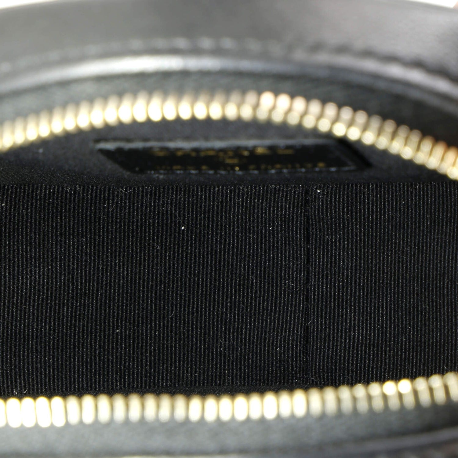 Chanel Logo Plate Oval Clutch With Chain Metal And Lambskin