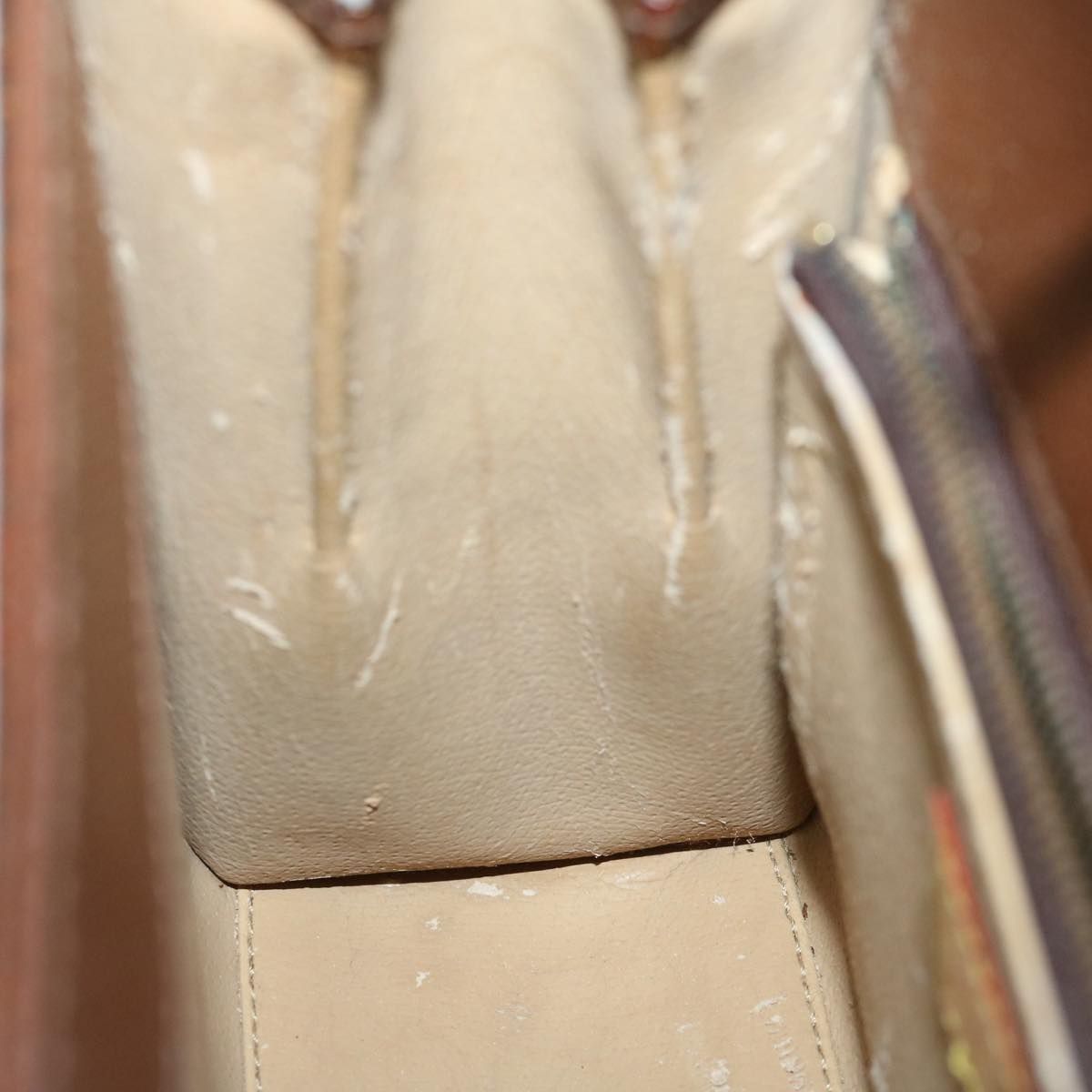 Etro Hand Bag Pvc Leather 2way Brown Auth