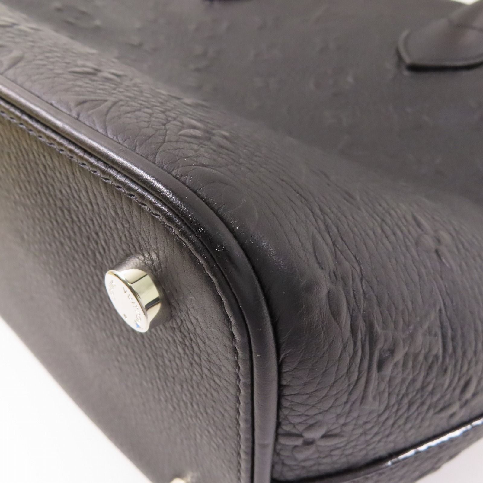 Louis Vuitton Cowhide Leather Revelation Lockit Ginpaku Handmade Bag Black Blk Handbag M 40771
