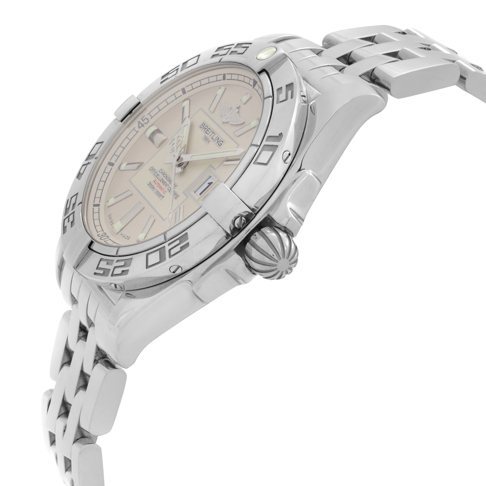 Breitling Galactic 41 Steel Silver Dial Automatic Mens Watch A49350L2/G699-366A
