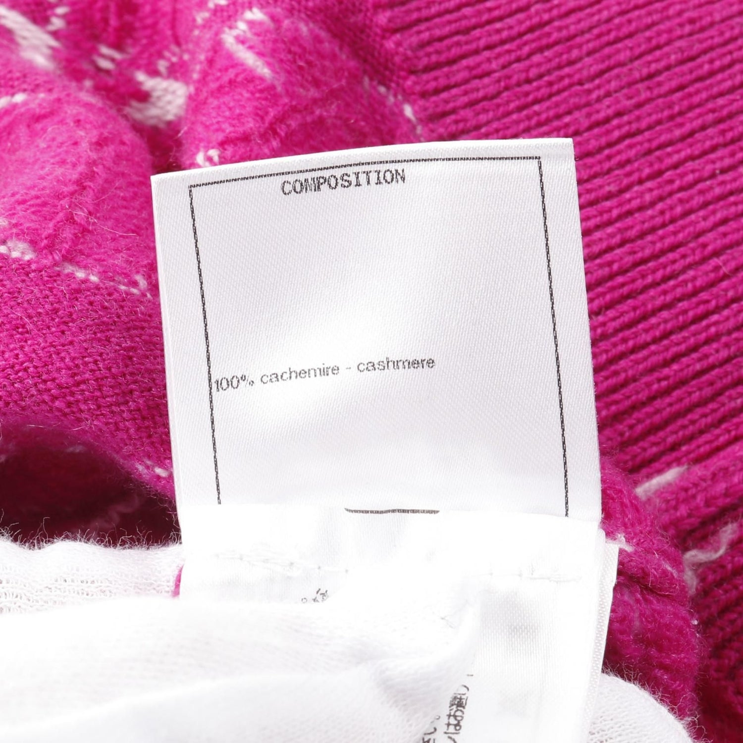 Chanel Purple White Coco Mark Knit Cashmere P 70436k 10043