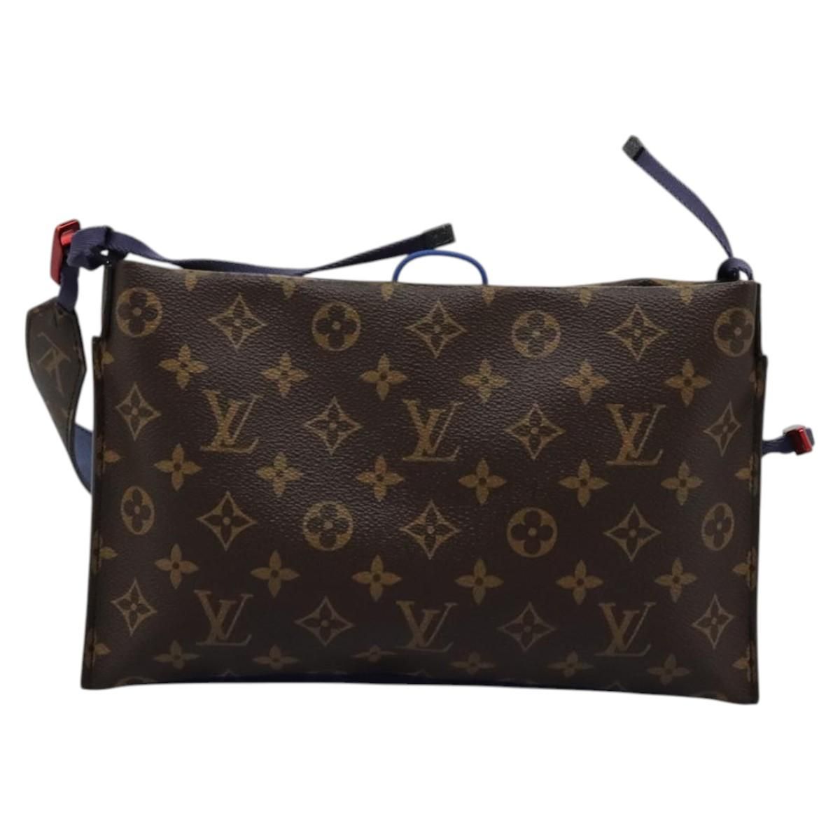 Louis Vuitton Monogram Pacific Split Sacoche Shoulder Bag Blue M 43854 Auth