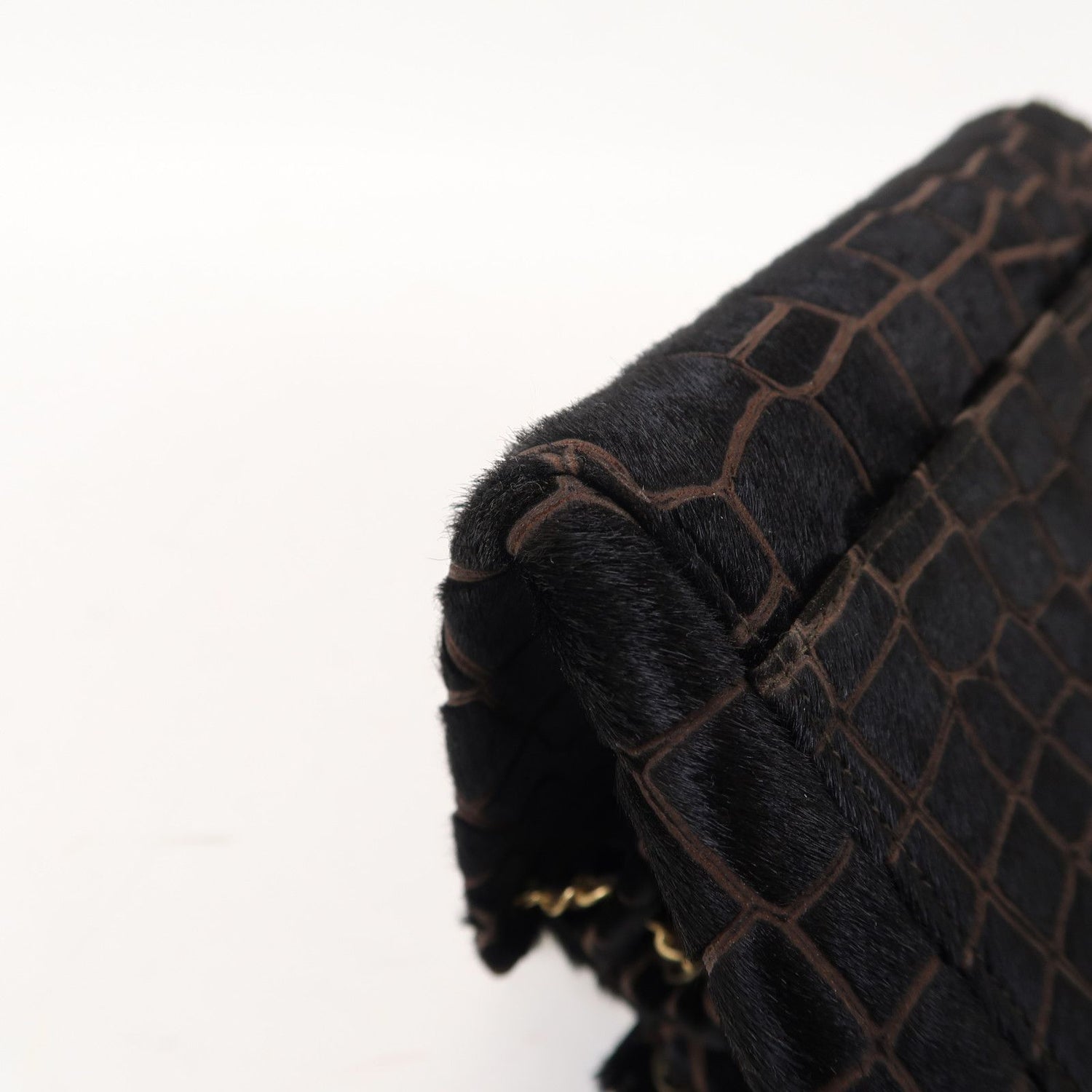 Chanel Black Horsehair 2.55 Chain Shoulder Gold Chain Shoulder Back Bag Black Shoulder Bag Ot