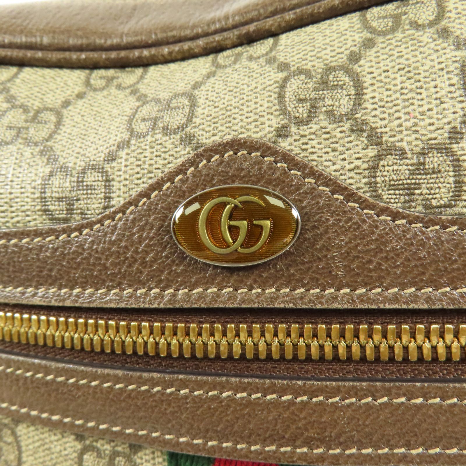 Gucci Small Ophidia Web Shoulder Bag, GG Supreme