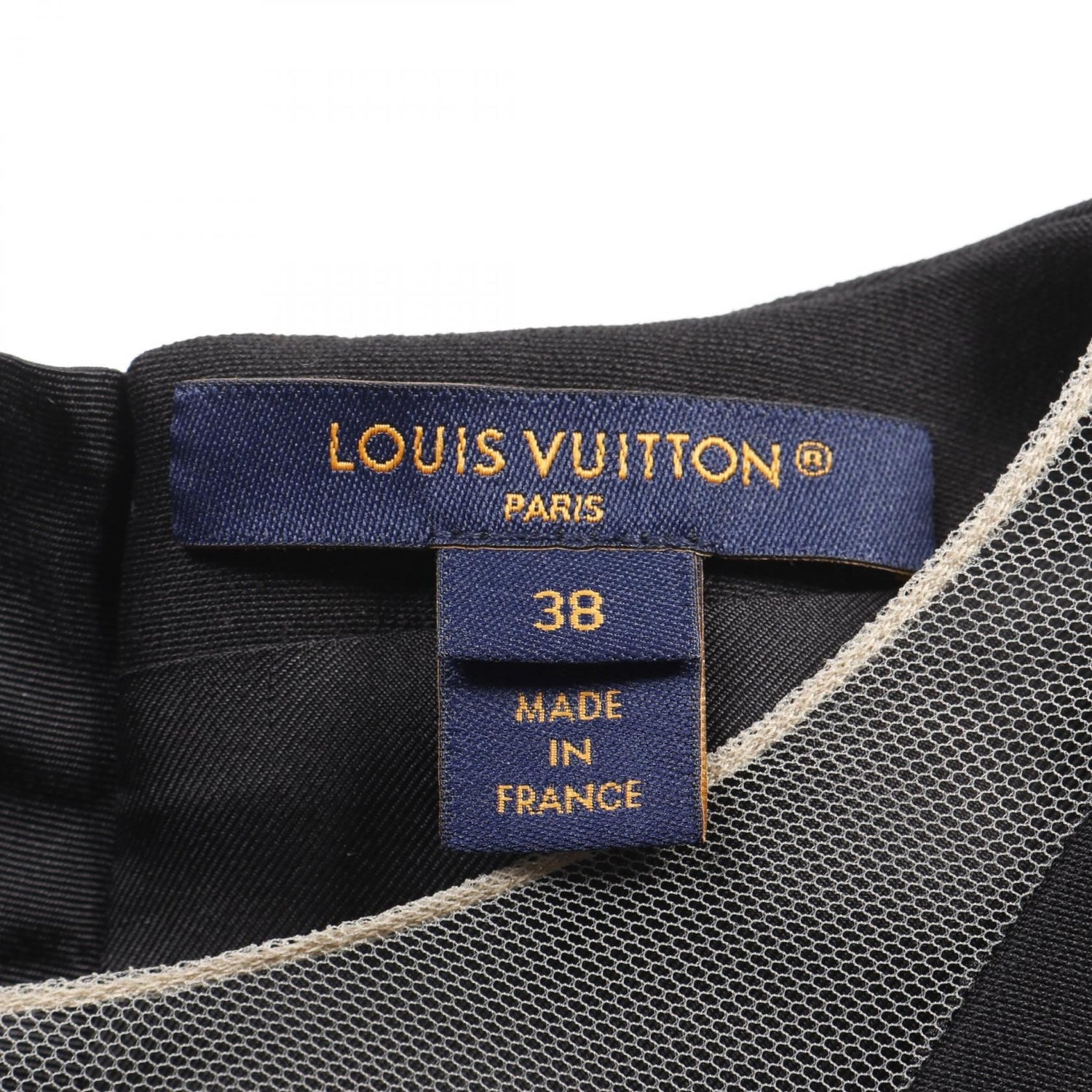 Louis Vuitton Fin Flounce Smikado Dress Black Dress Rw 241wa Sm 4 Fqds 92