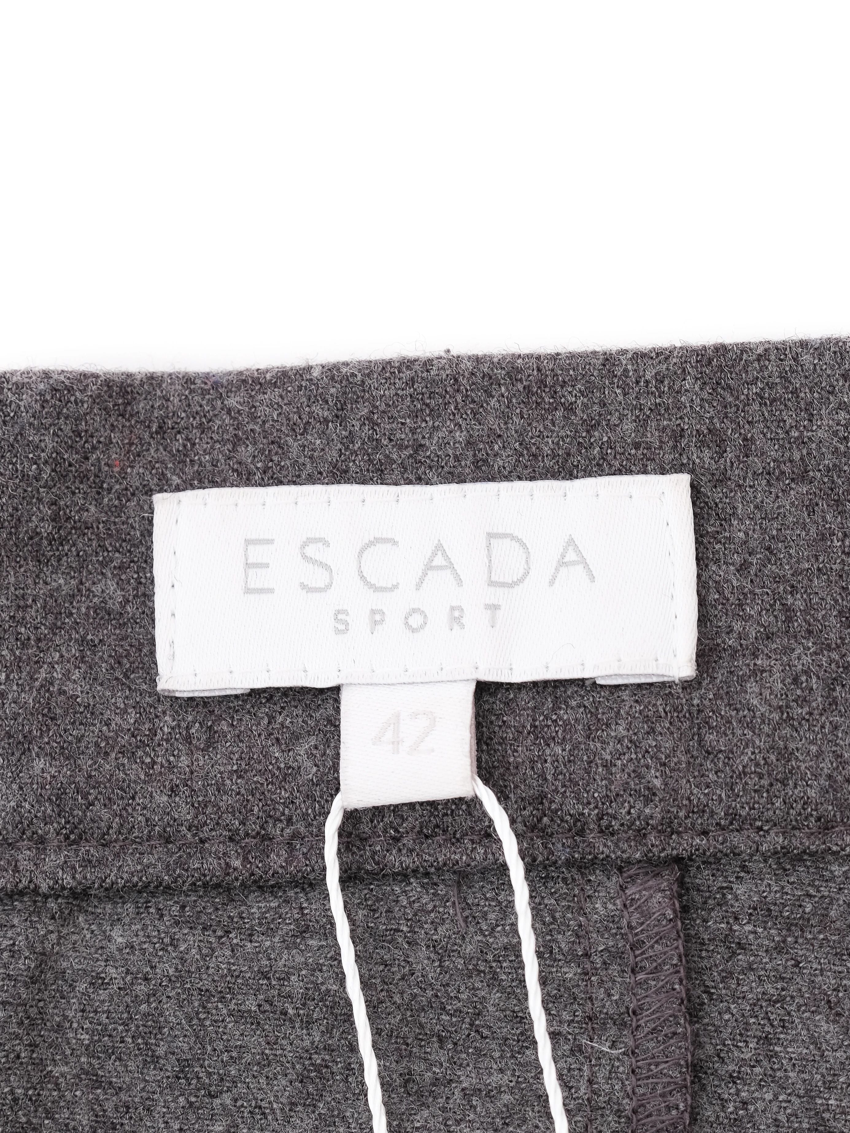 Excellent ESCADA Gray Wool Trousers Women&
