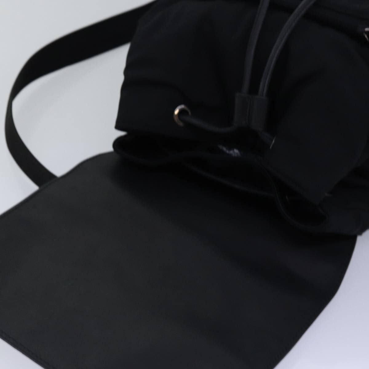 Gucci Backpack Nylon Leather Black