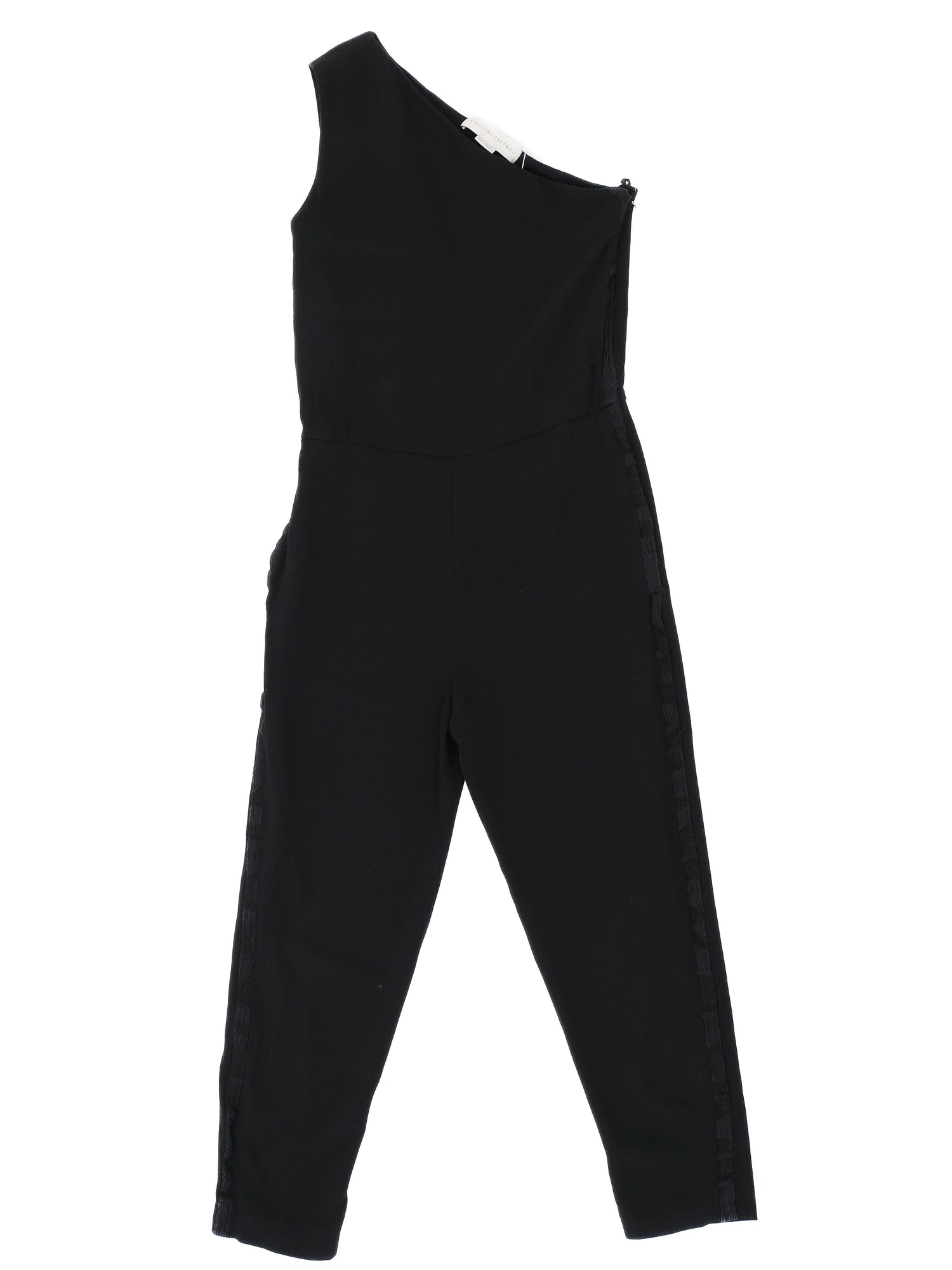 Stella McCartney Black Asymmetrical One-Shoulder Jumpsuit Size S
