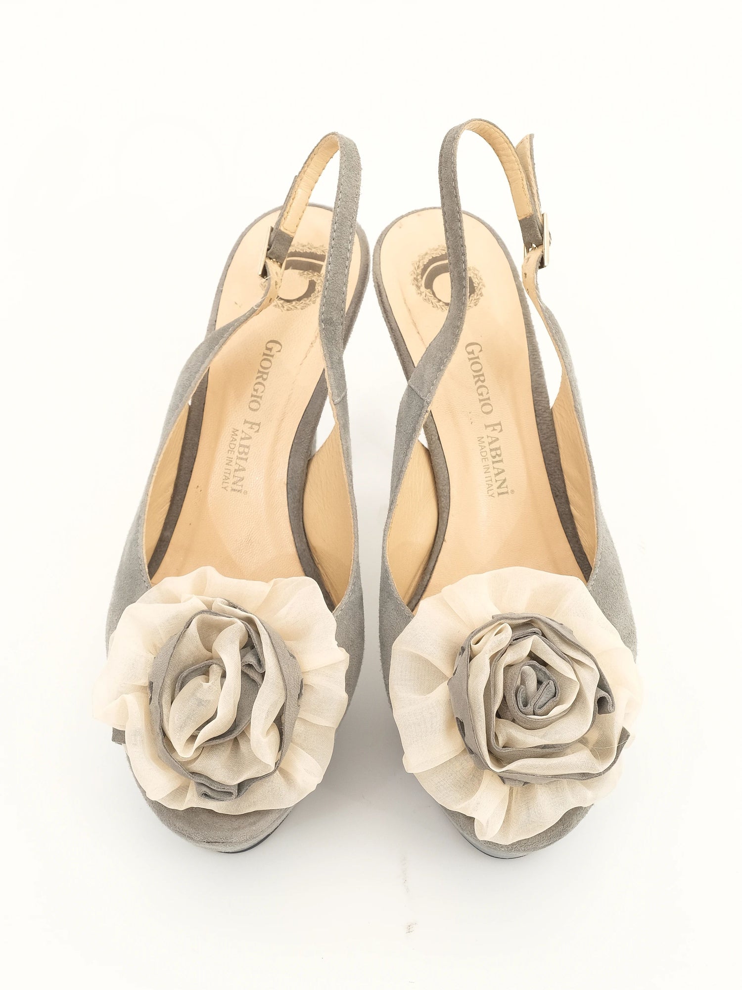 Excellent Giorgio Fabiani Blue Leather High-Heeled Shoes Size 37