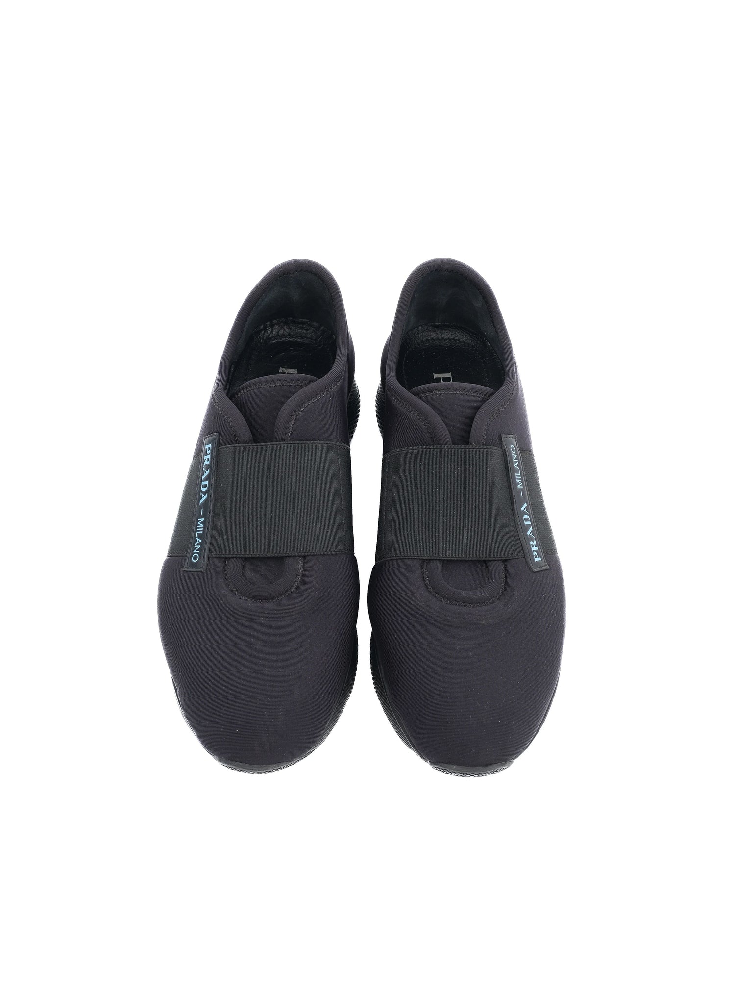 Excellent Prada Black Textile Slip-On Sneakers Size 37.5