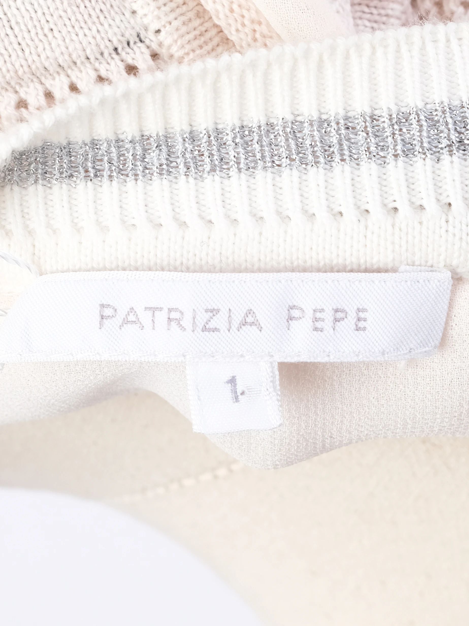 Excellent Patrizia Pepe Gray Viscose Sweater Size M with Decorative Details