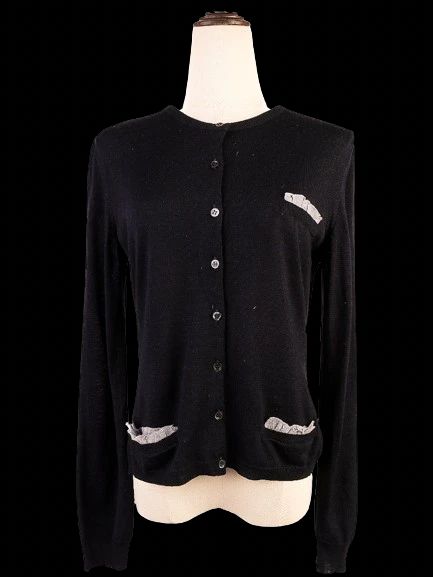 Excellent Moschino Blue Silk Cardigan WomenÕs Size XL