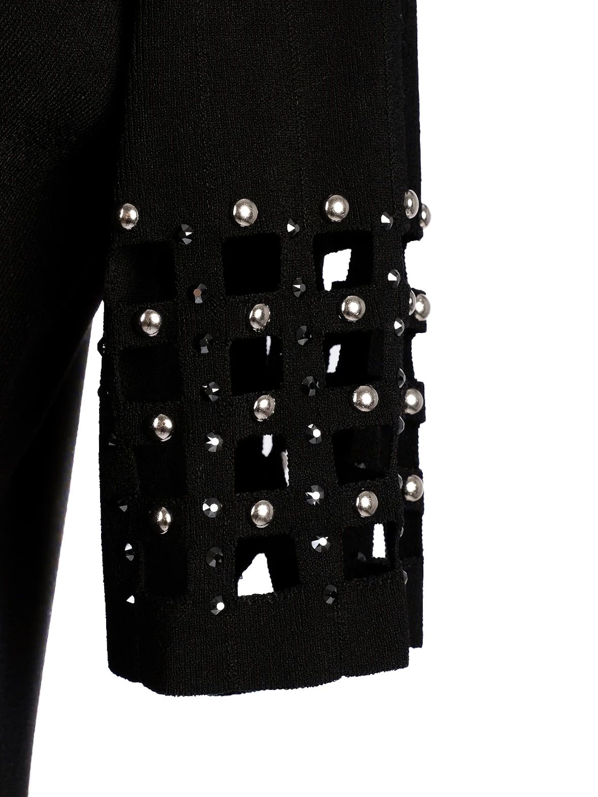 Excellent Versace Black Viscose Dress with Geometric Cut-Outs
