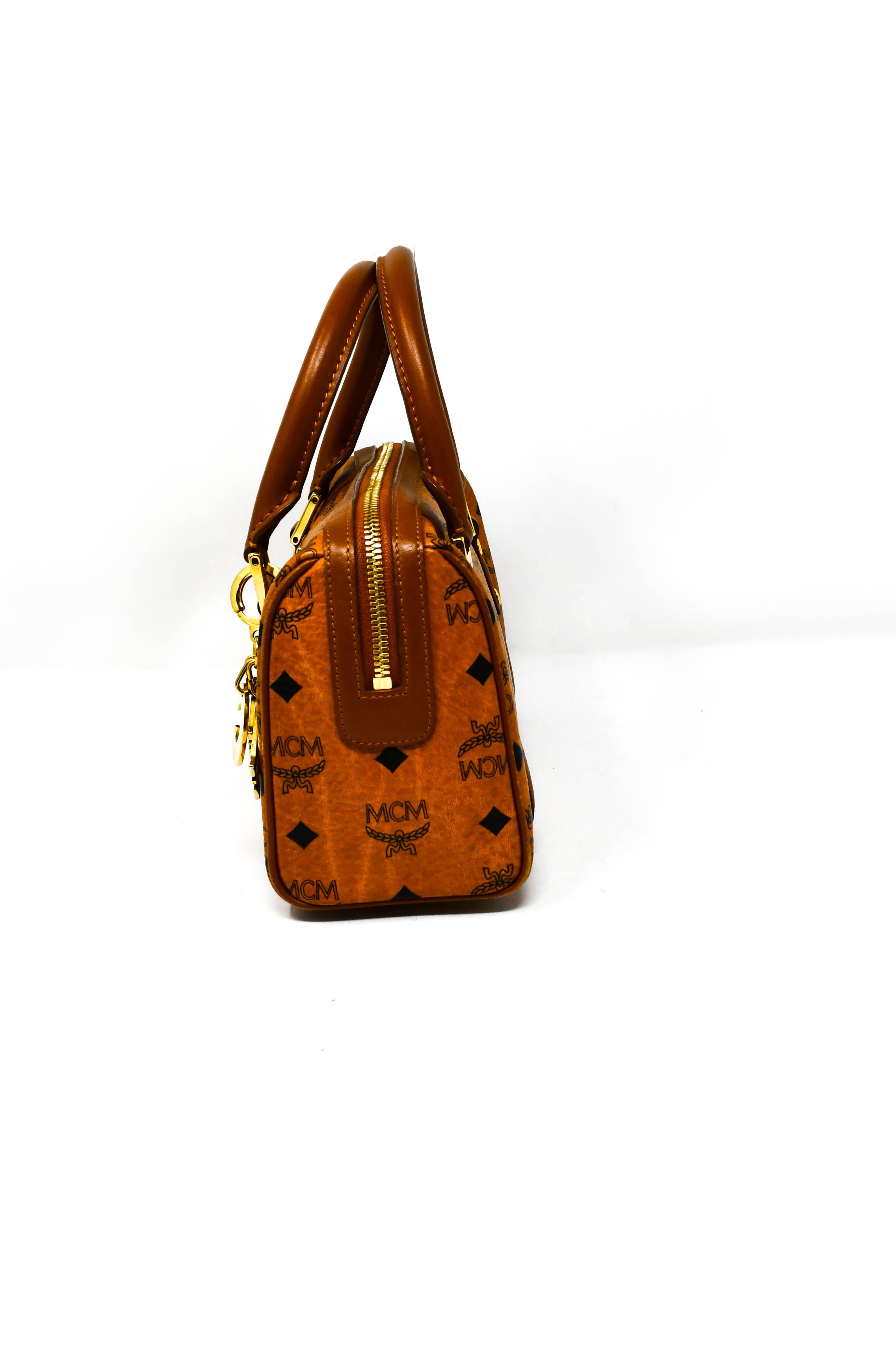 MCM Boston Bag Cognac Viseto