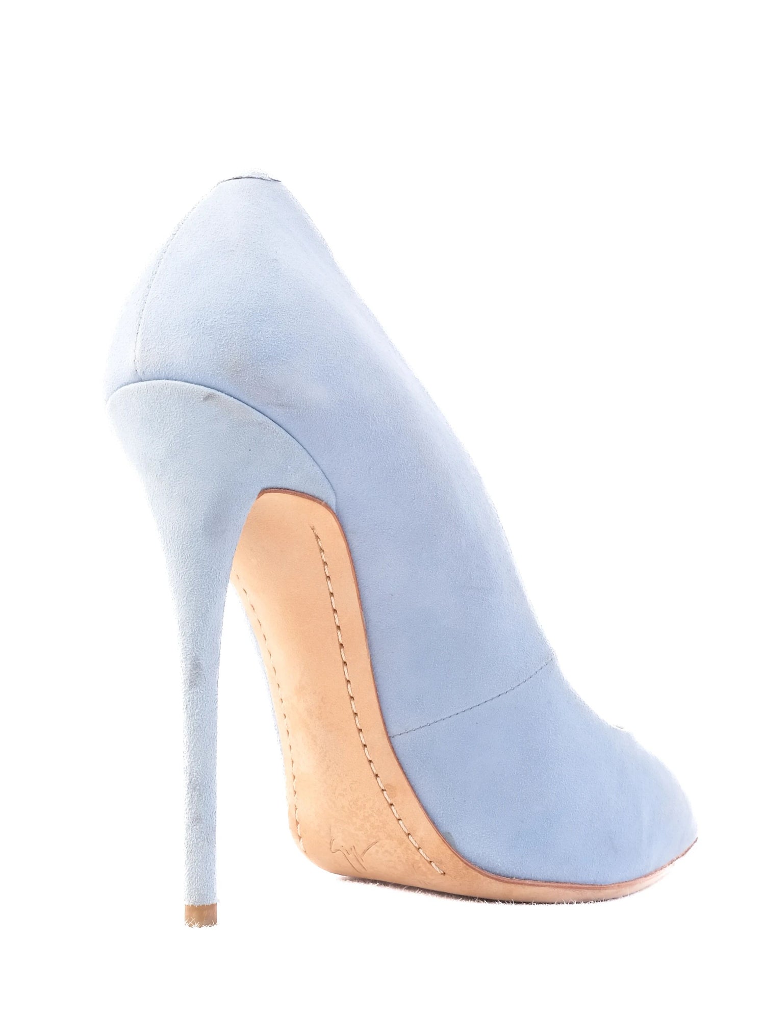 Excellent Giuseppe Zanotti Blue Leather High-Heeled Shoes Size 39