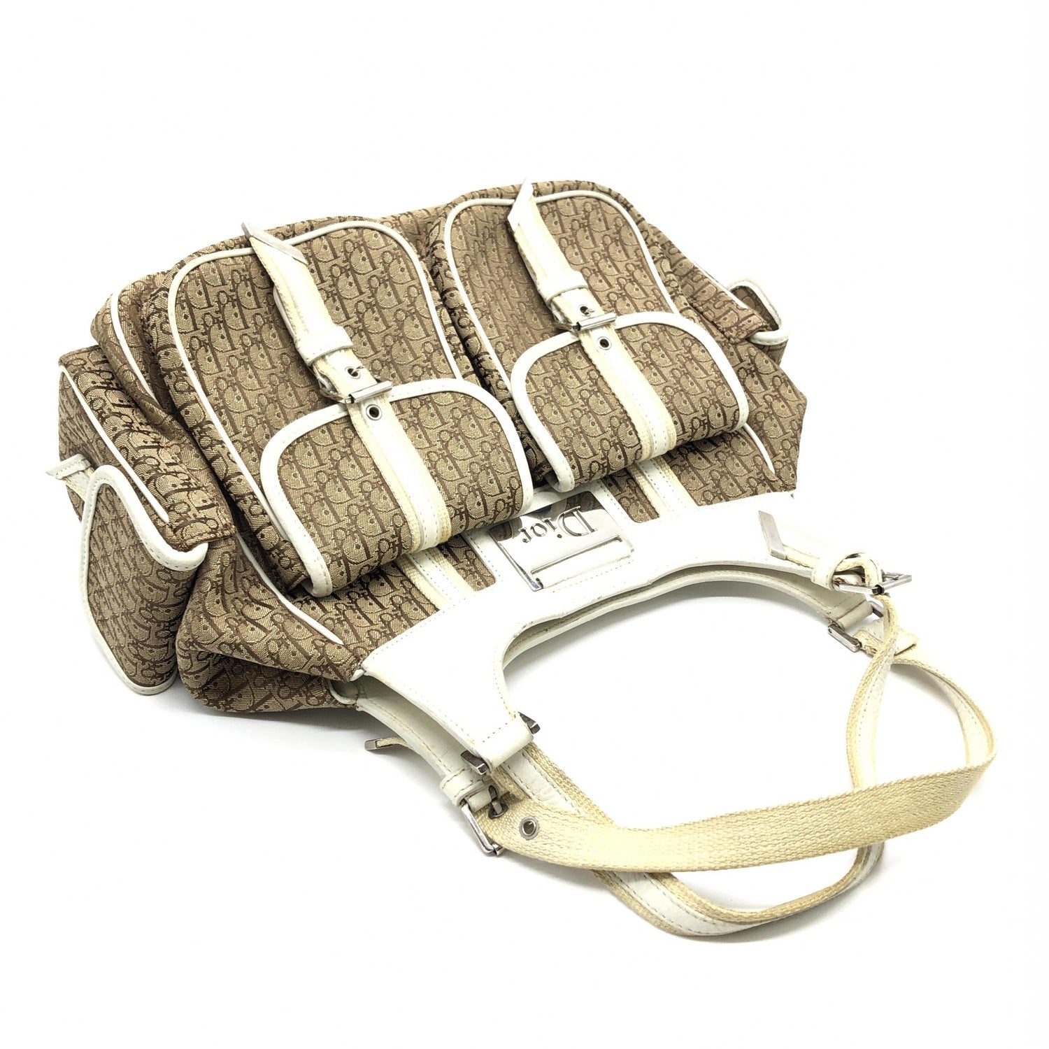 Dior Trotter Monogram Canvas Shoulder Bag