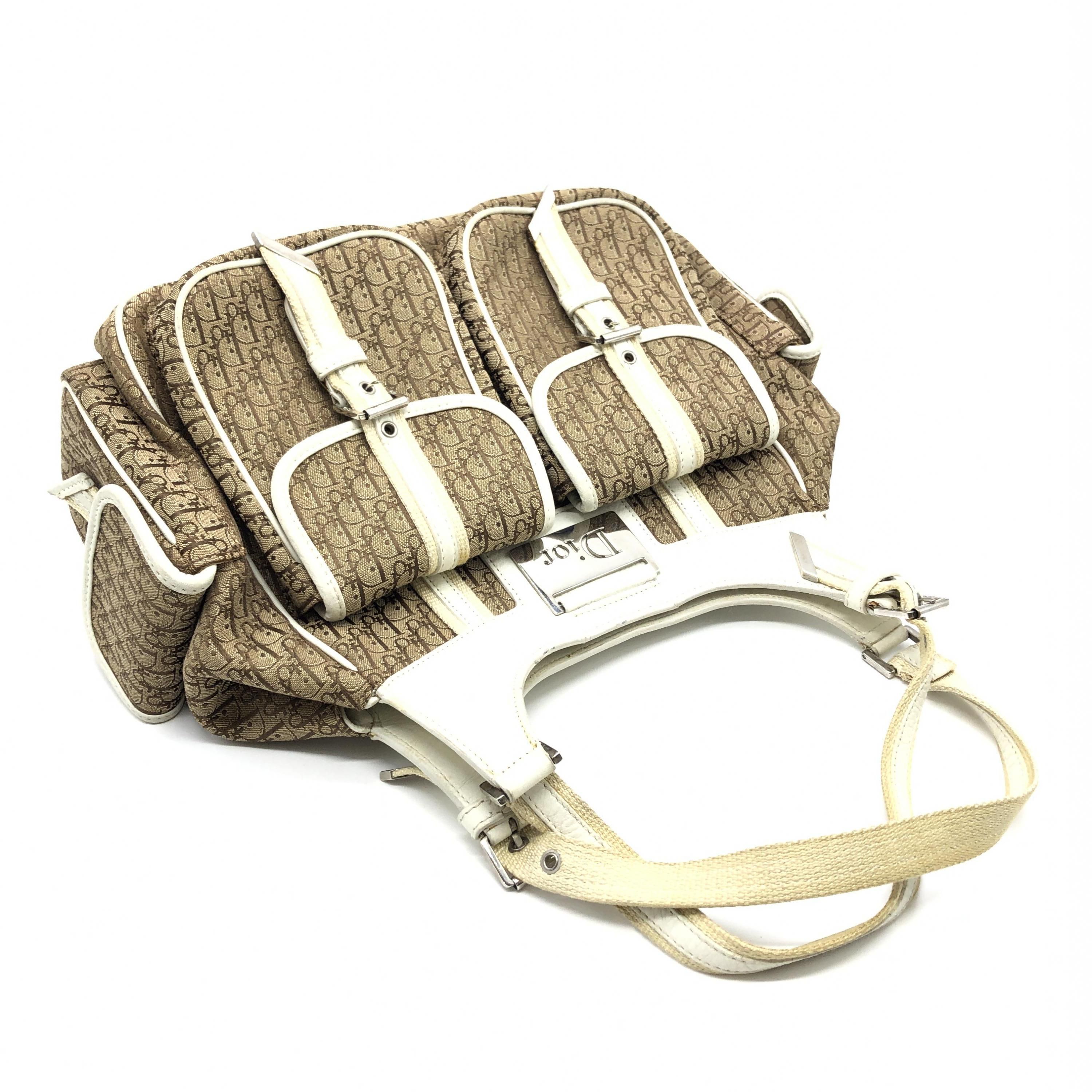 Dior Trotter Monogram Canvas Shoulder Bag