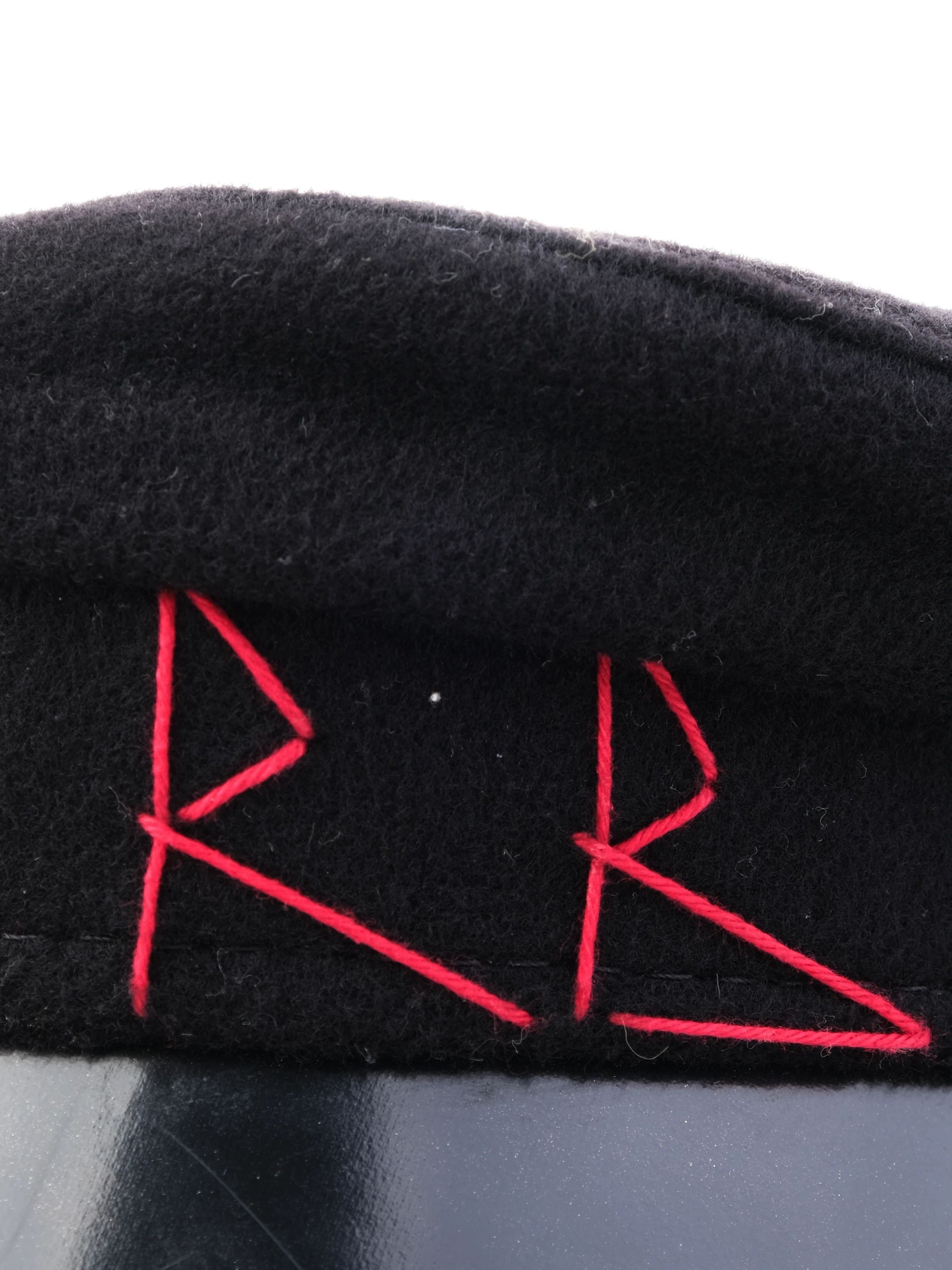 Excellent Ruslan Baginskiy Black Wool Cap with RB Embroidery