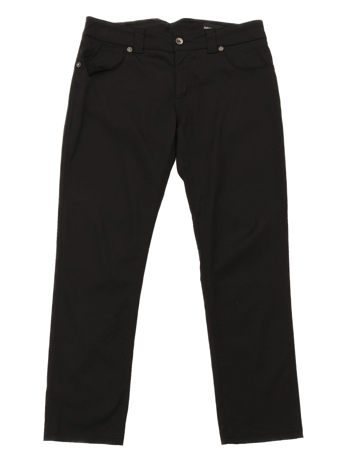 Excellent Emporio Armani Black Viscose Pants Size L for Women
