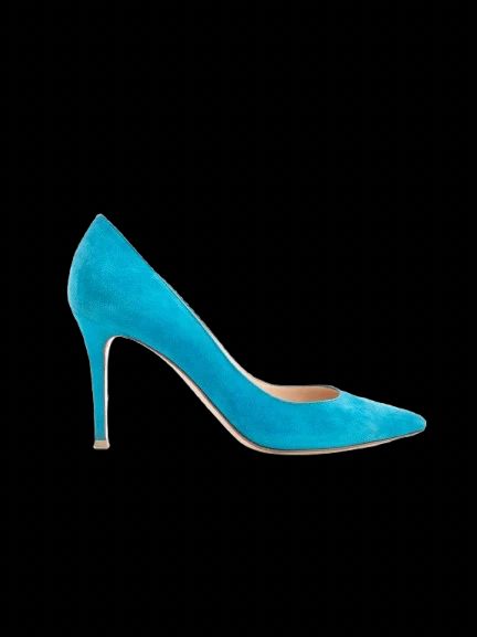 Excellent Gianvito Rossi Blue Suede Heels Size 37