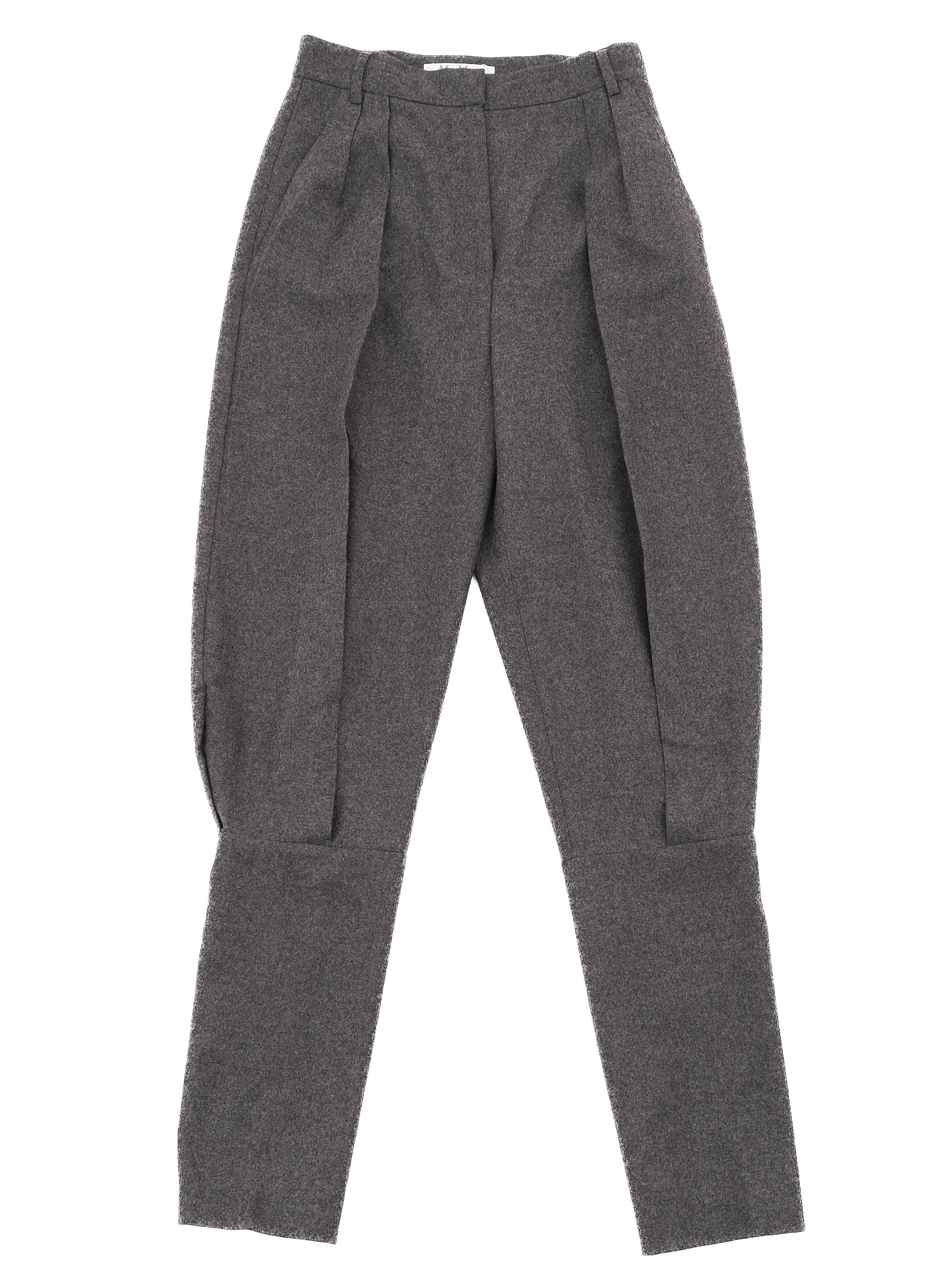 Excellent Max Mara Gray Wool Dress Pants Size M