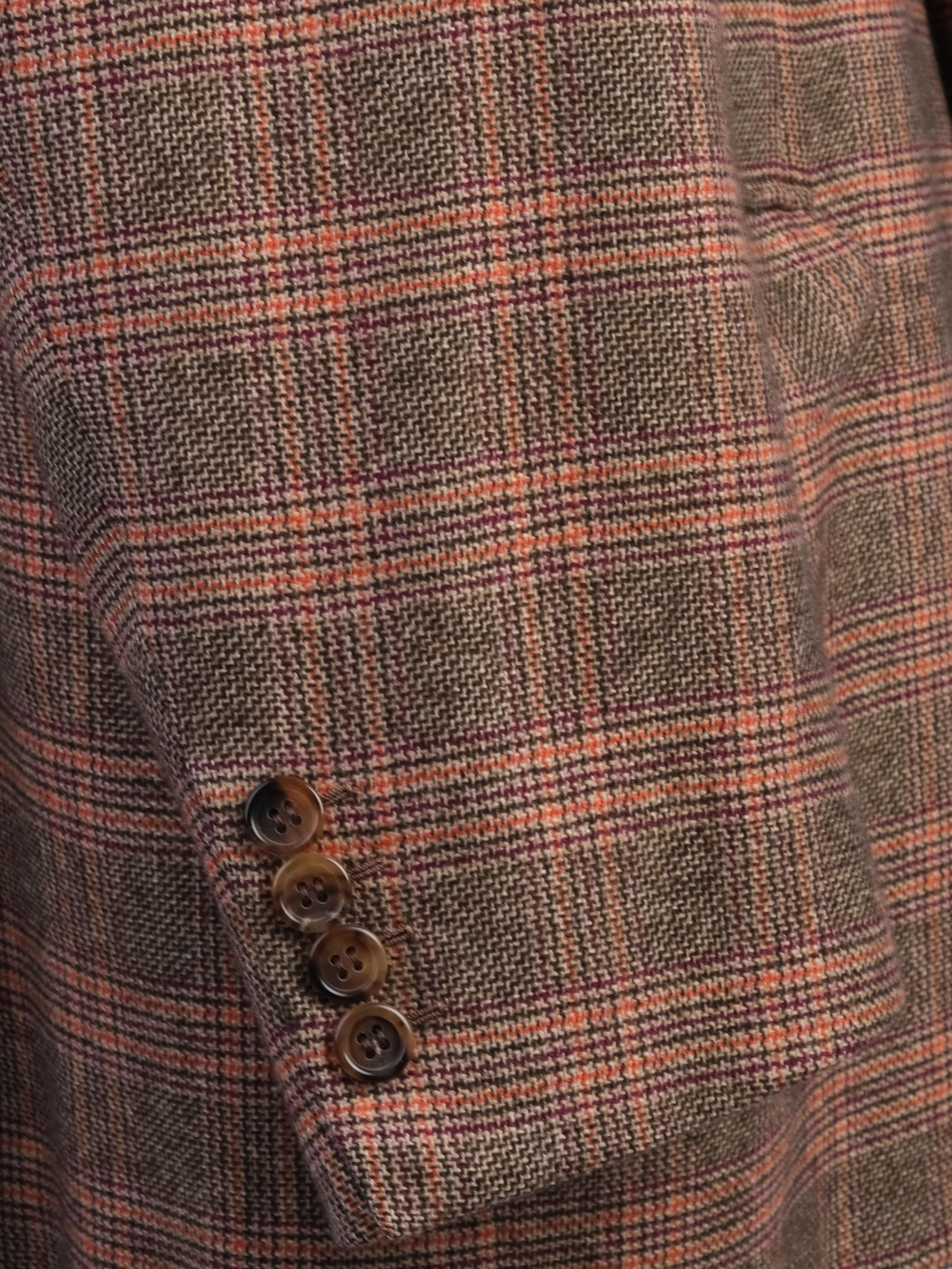 Excellent BRIONI Cashmere Plaid Blazer XL Combined Color