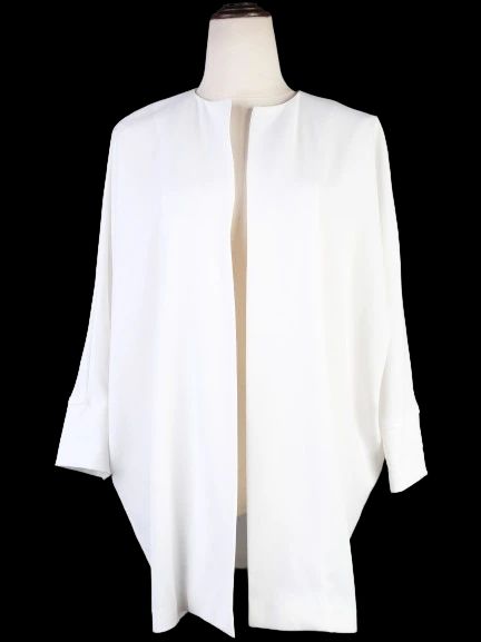 Excellent Pinko White Triacetate Jacket Cardigan Size S