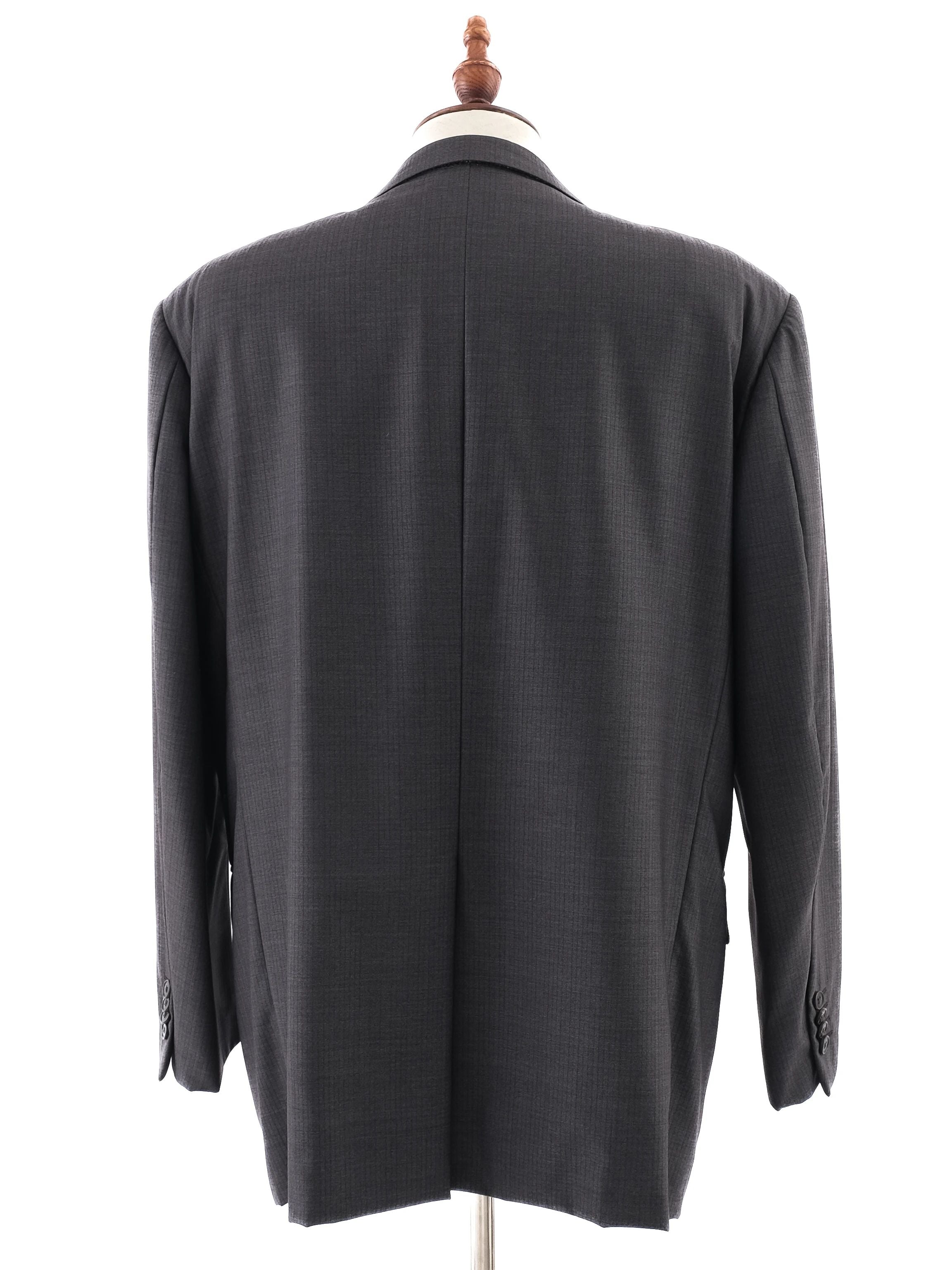 Excellent Ermenegildo Zegna Gray Wool Suit Jacket Size XL