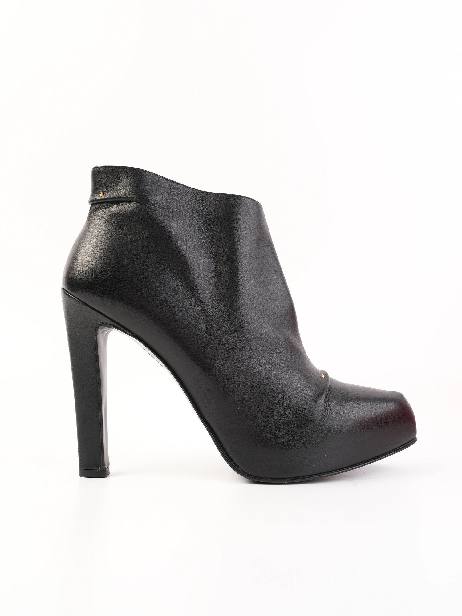 Excellent Roger Vivier Black Leather Ankle Boots Size 39