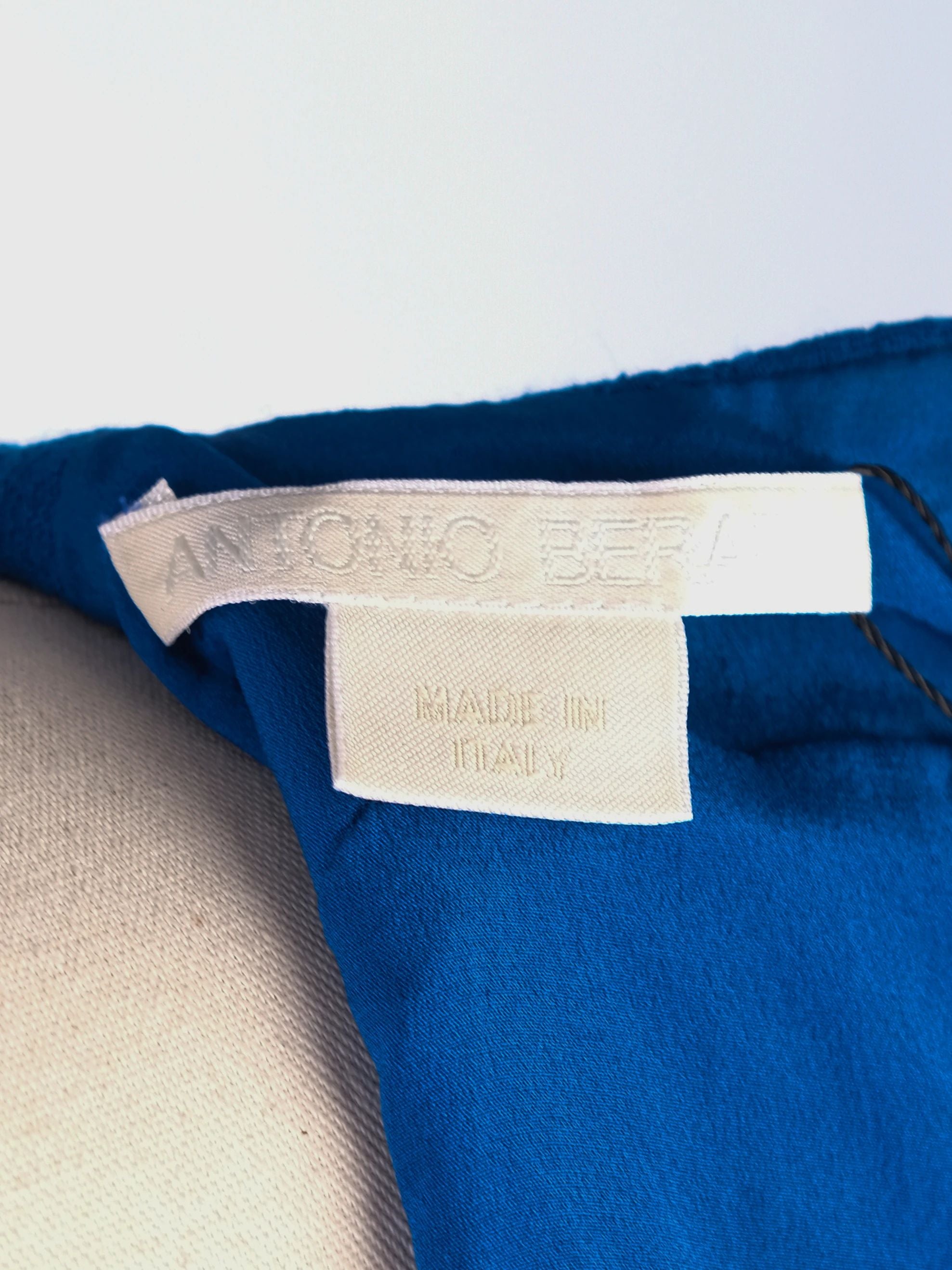 Excellent Antonio Berardi Blue Wool Sleeveless Dress Size M