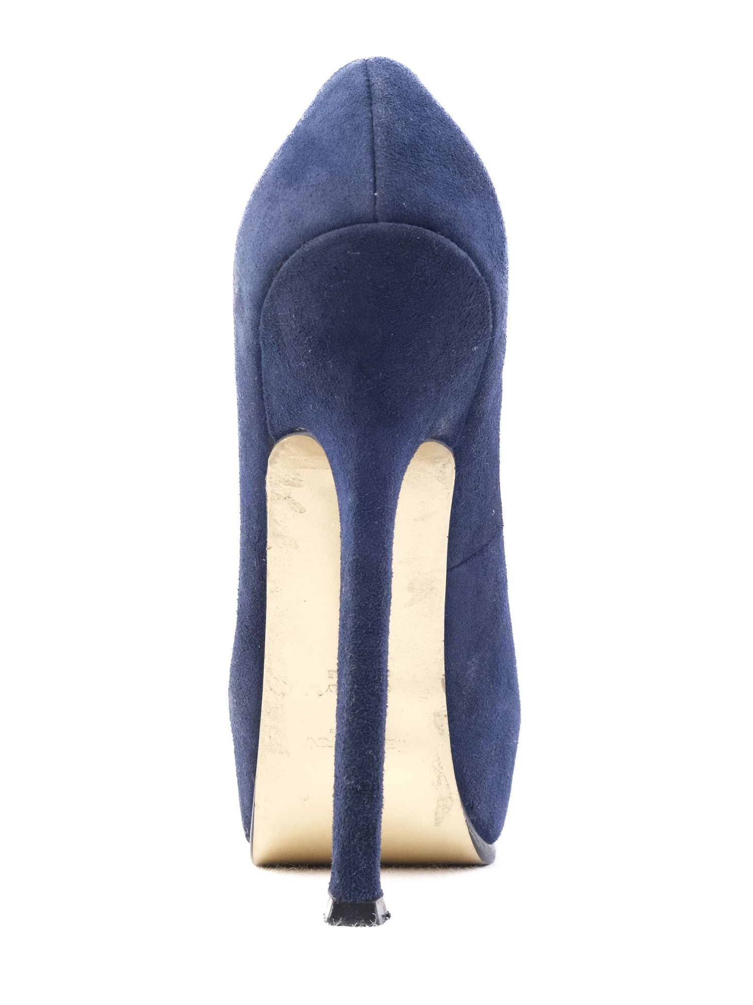 Excellent Yves Saint Laurent Blue Leather High-Heeled Pumps Size 34