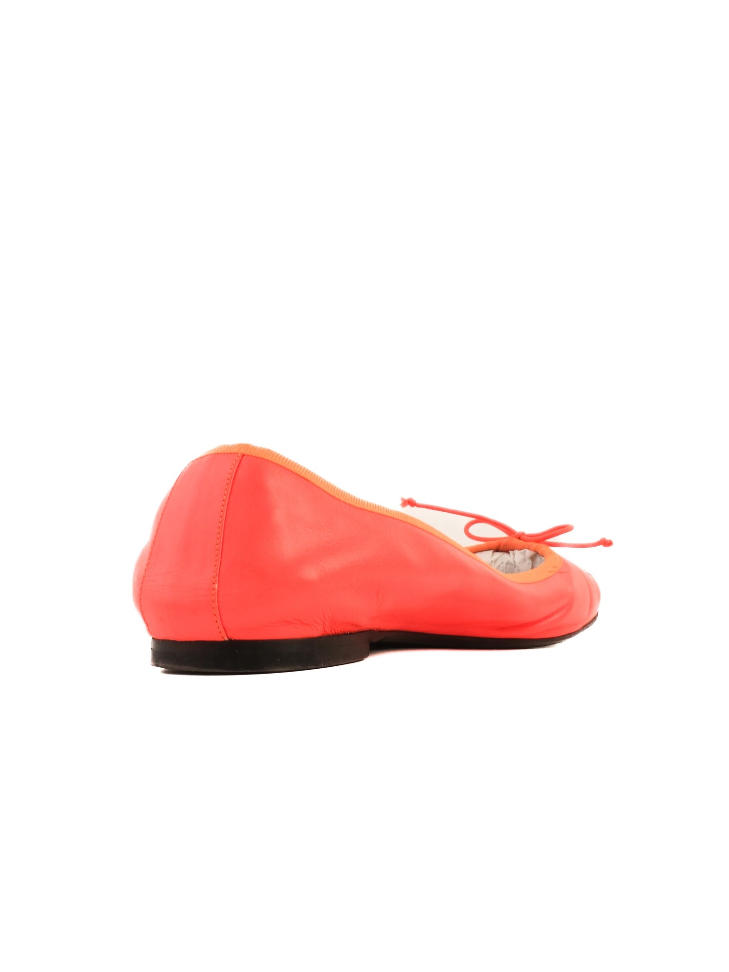 Excellent Saint Laurent Orange Leather Ballet Flats Size 38