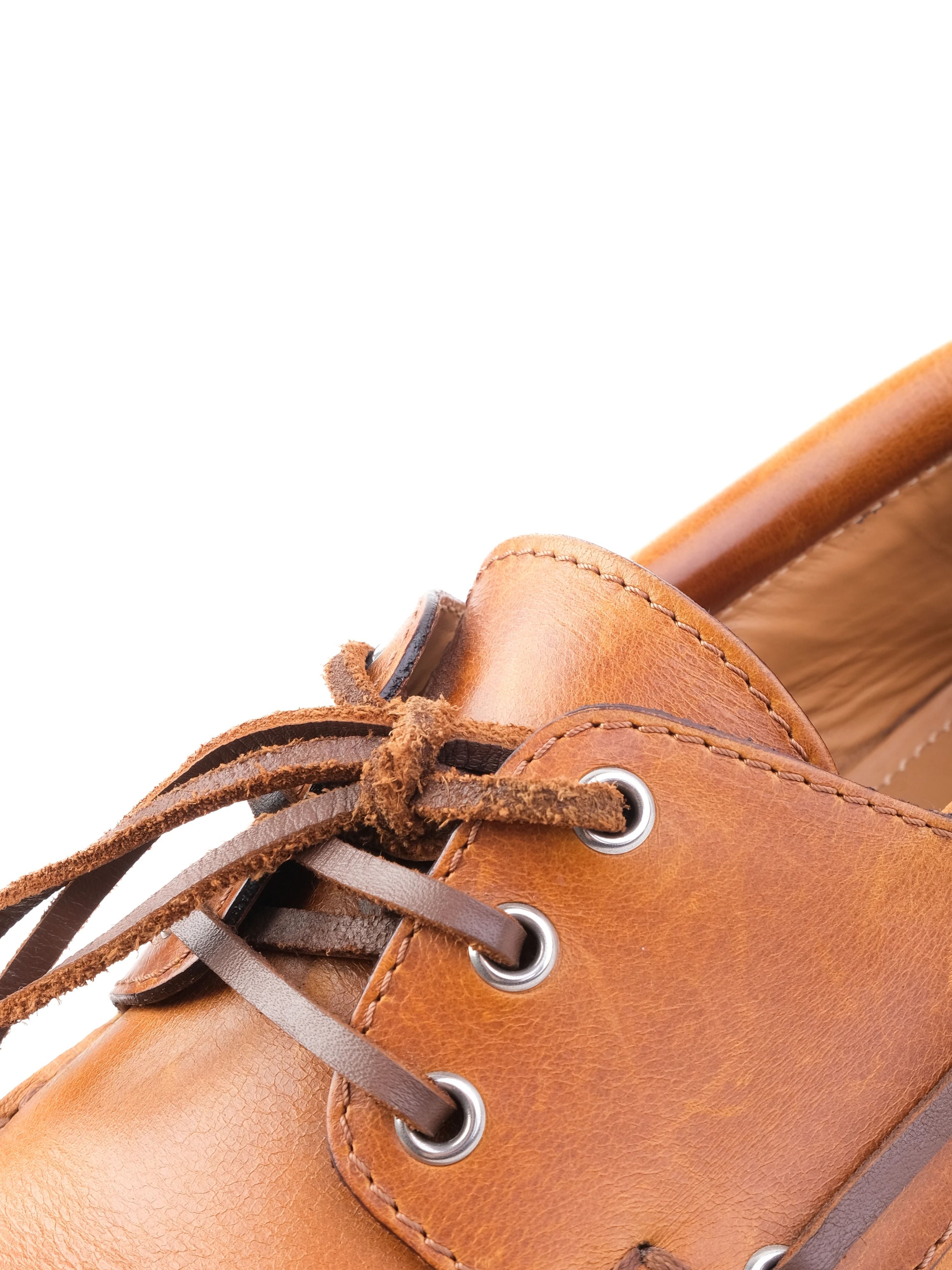 Excellent Louis Vuitton MenÕs Boat Shoe Orange Leather Size 43