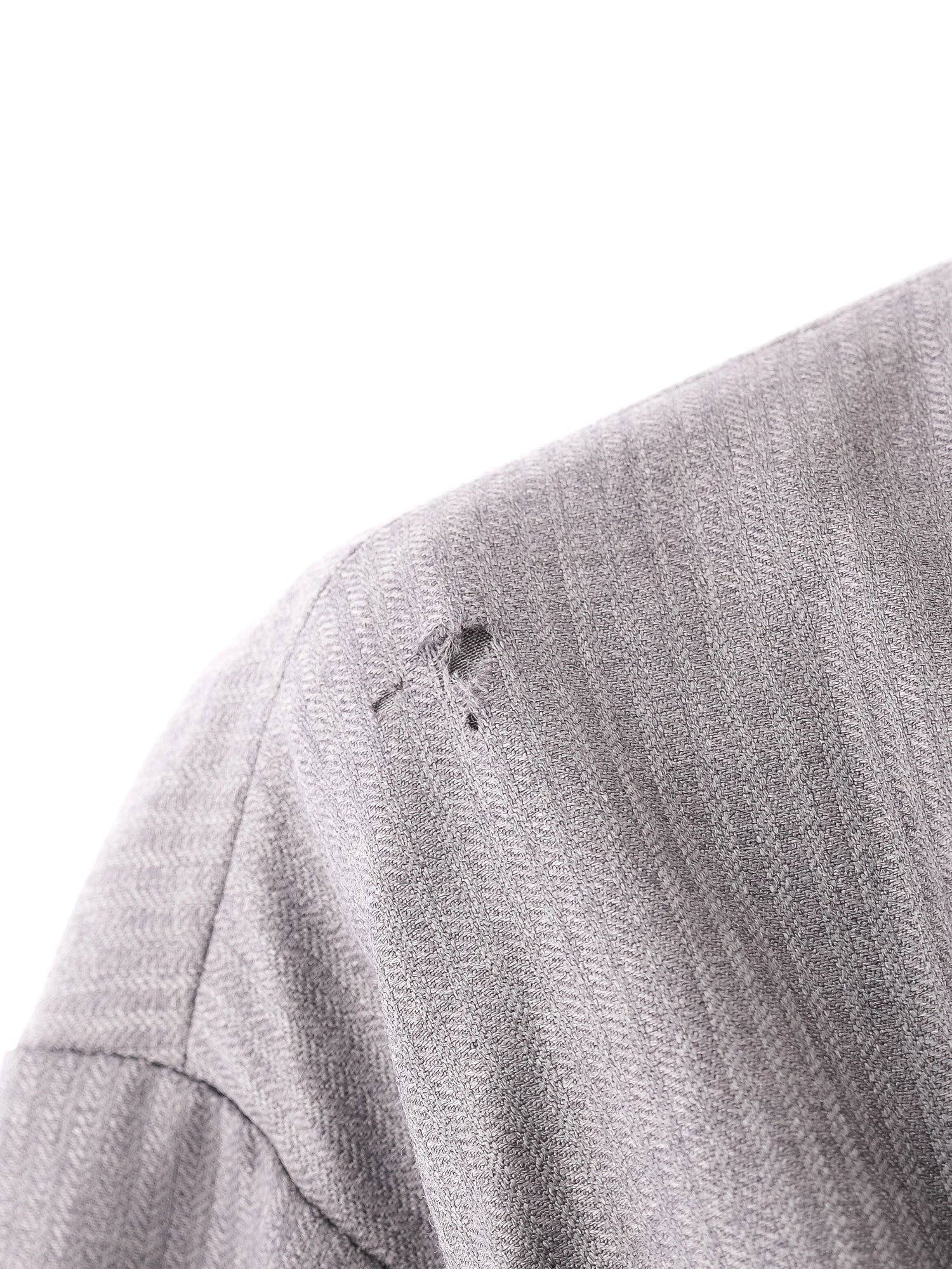 Dior Gray Wool Dress XL with Pink Kimono-Inspired Detail