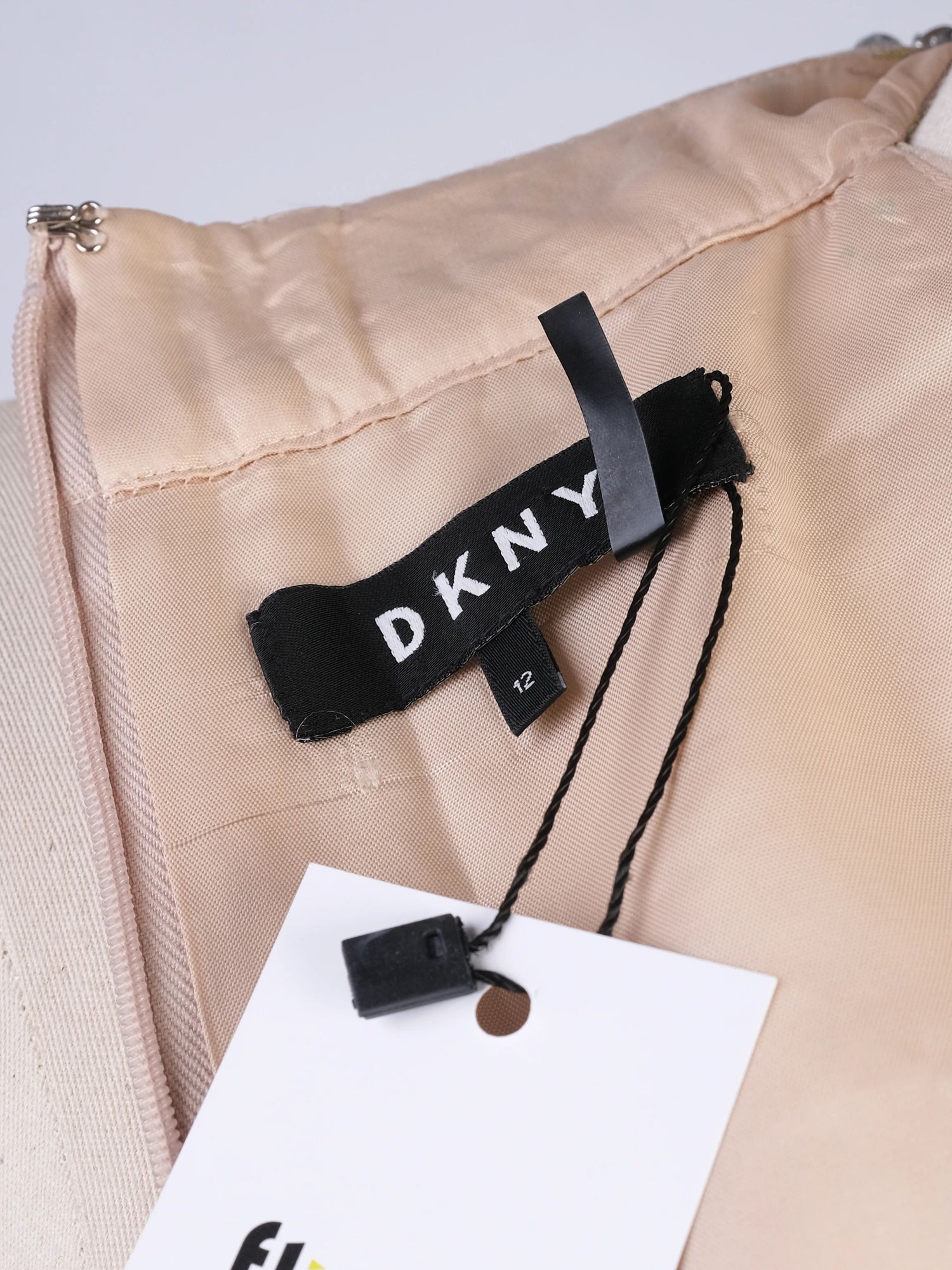 Excellent DKNY Pink Floral Gown Polyester Sleeveless Size N/A