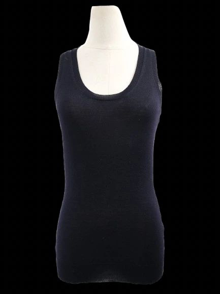 NEW Alexander McQueen Black Wool Sleeveless Tank Top Size XS